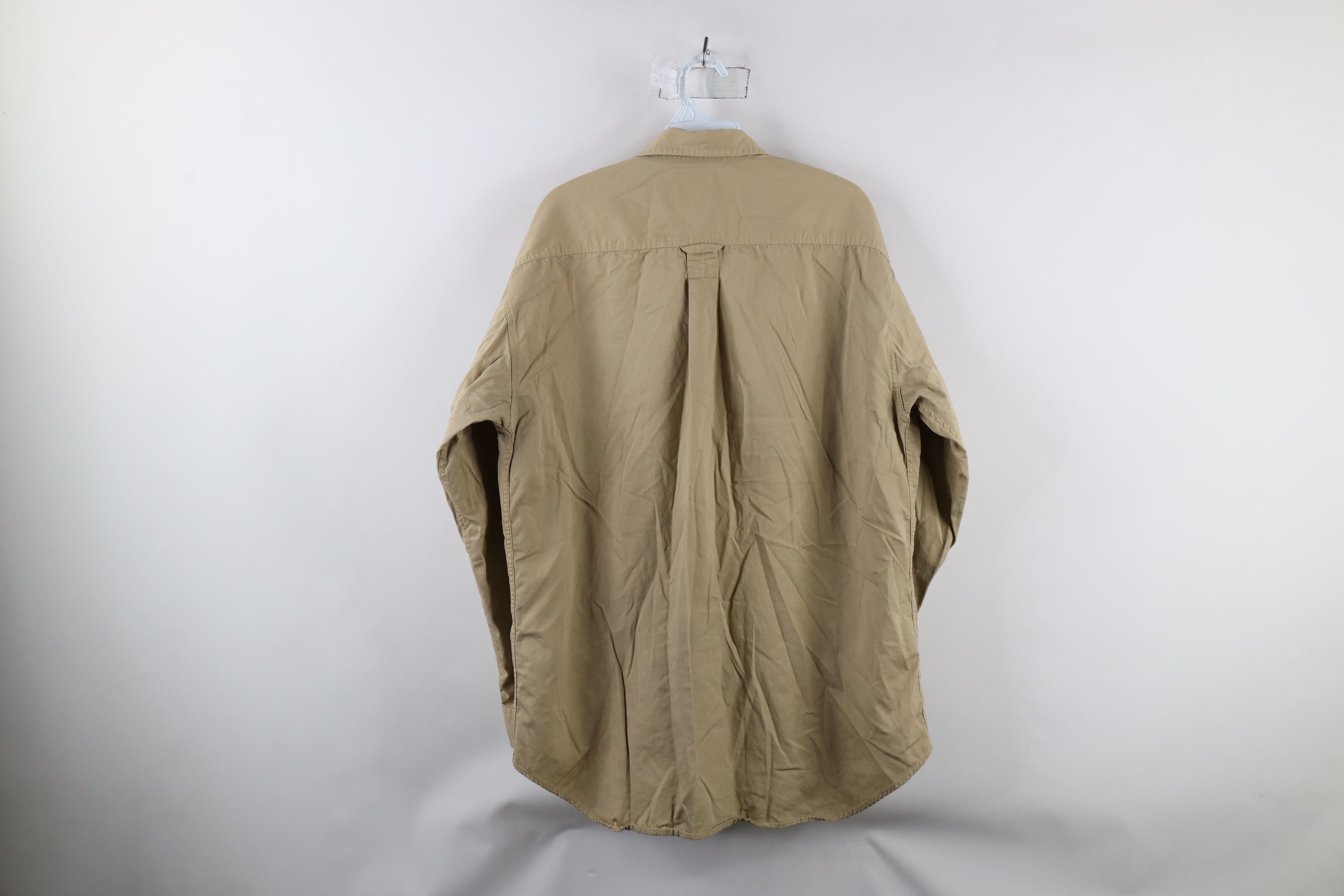 Helly Hansen × Vintage Vintage 90s Helly Hansen Spell Out Button Shirt Beige Size US M / EU 48-50 / 2 - 15 Thumbnail