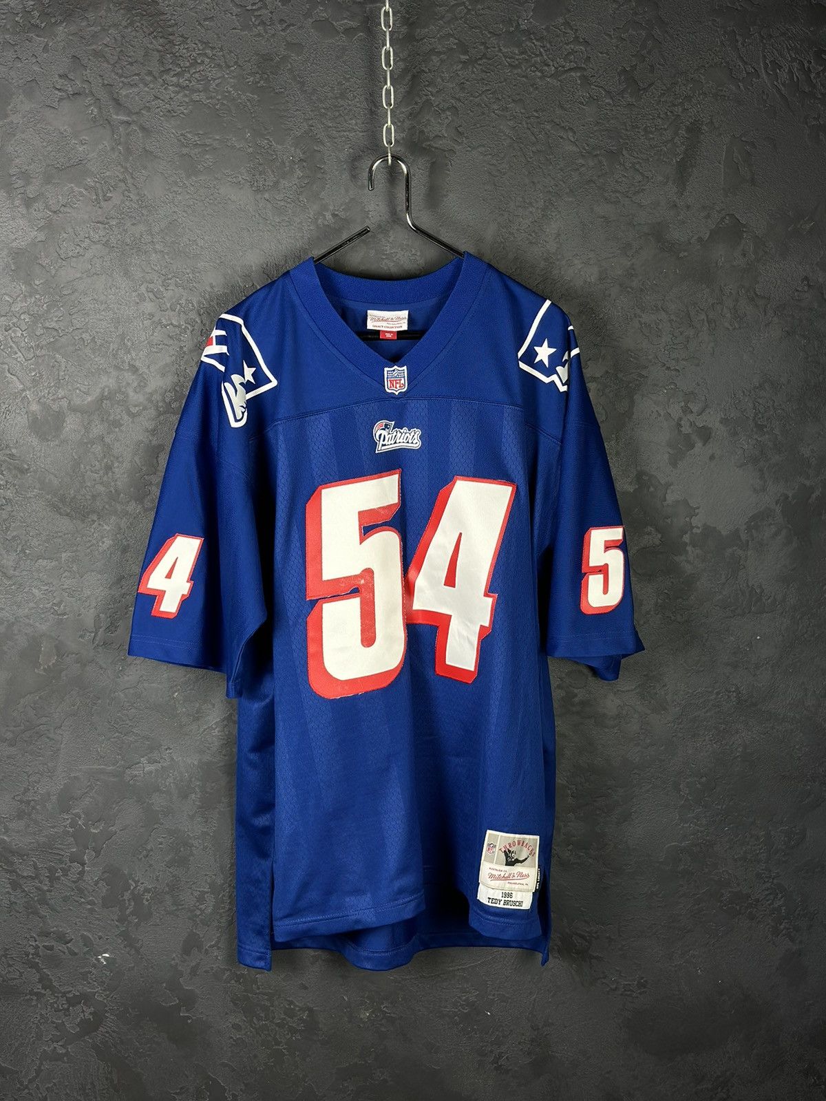 Throwback Jersey Tedy Bruschi Jersey Mitchell And Ness Men's