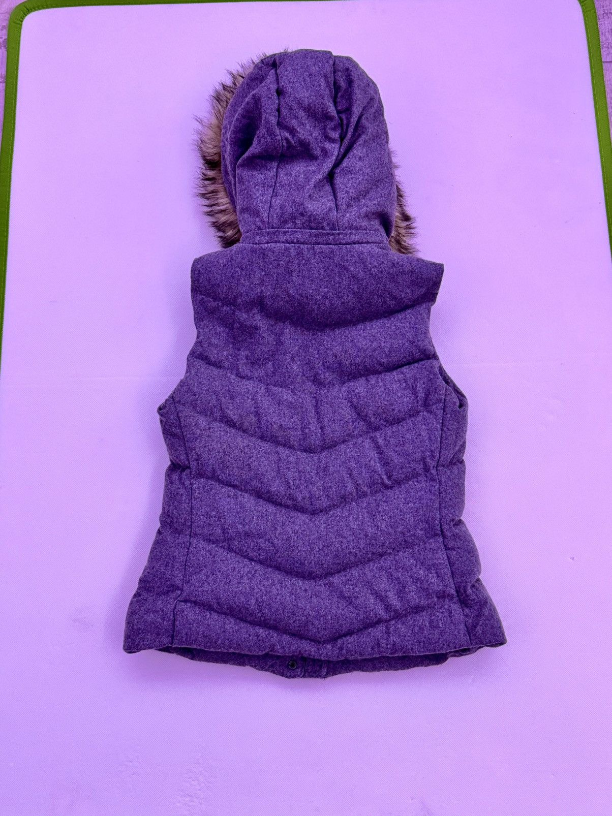 Gap Gap Winter Edition 2012 Wool Fur Hooded Vest XS – Grey Size XS / US 0-2 / IT 36-38 - 2 Thumbnail