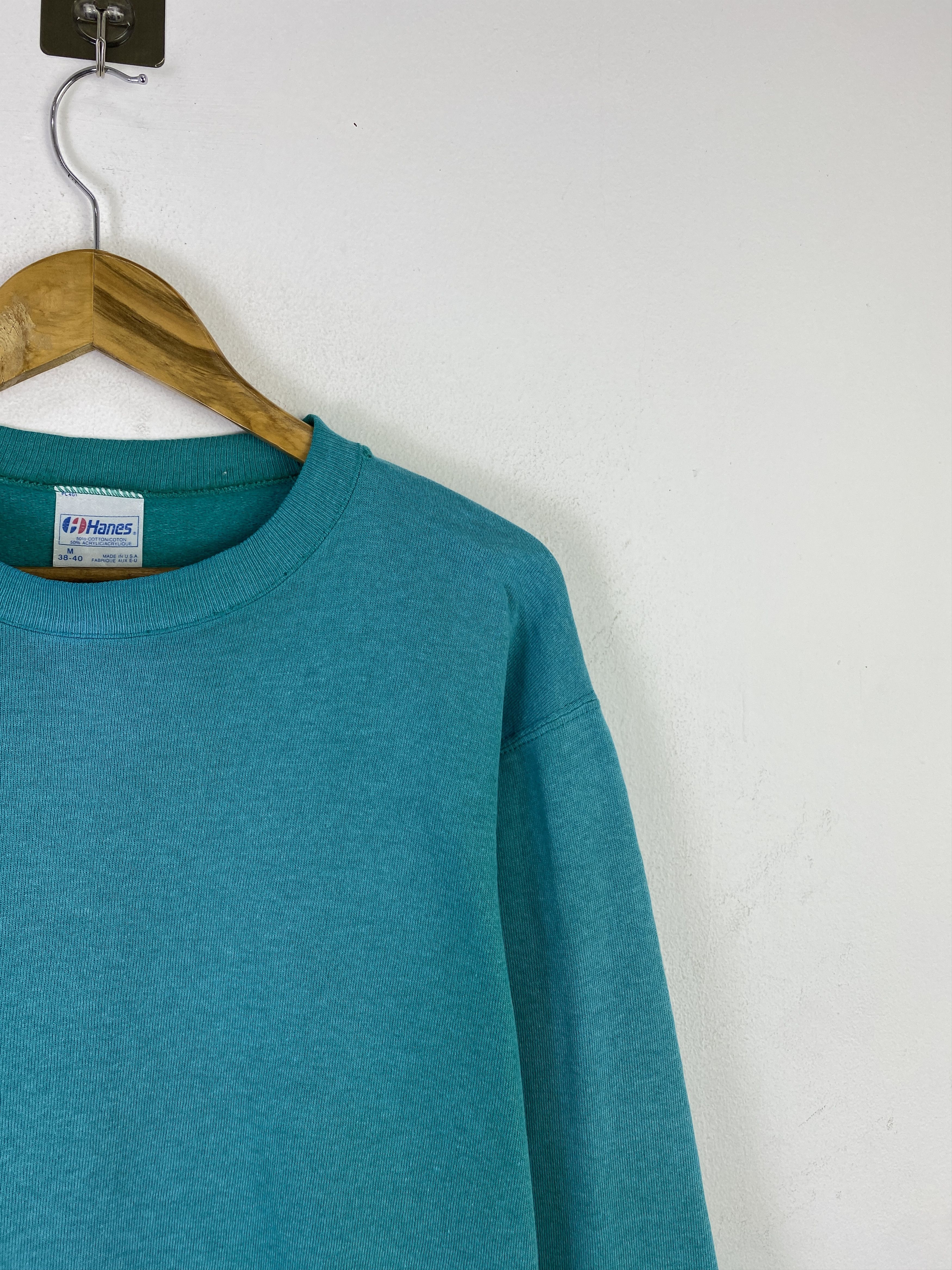 Hanes Vintage 90s Hanes Plain Crewneck Pullover Sweatshirt SH0361 Size US M / EU 48-50 / 2 - 6 Thumbnail