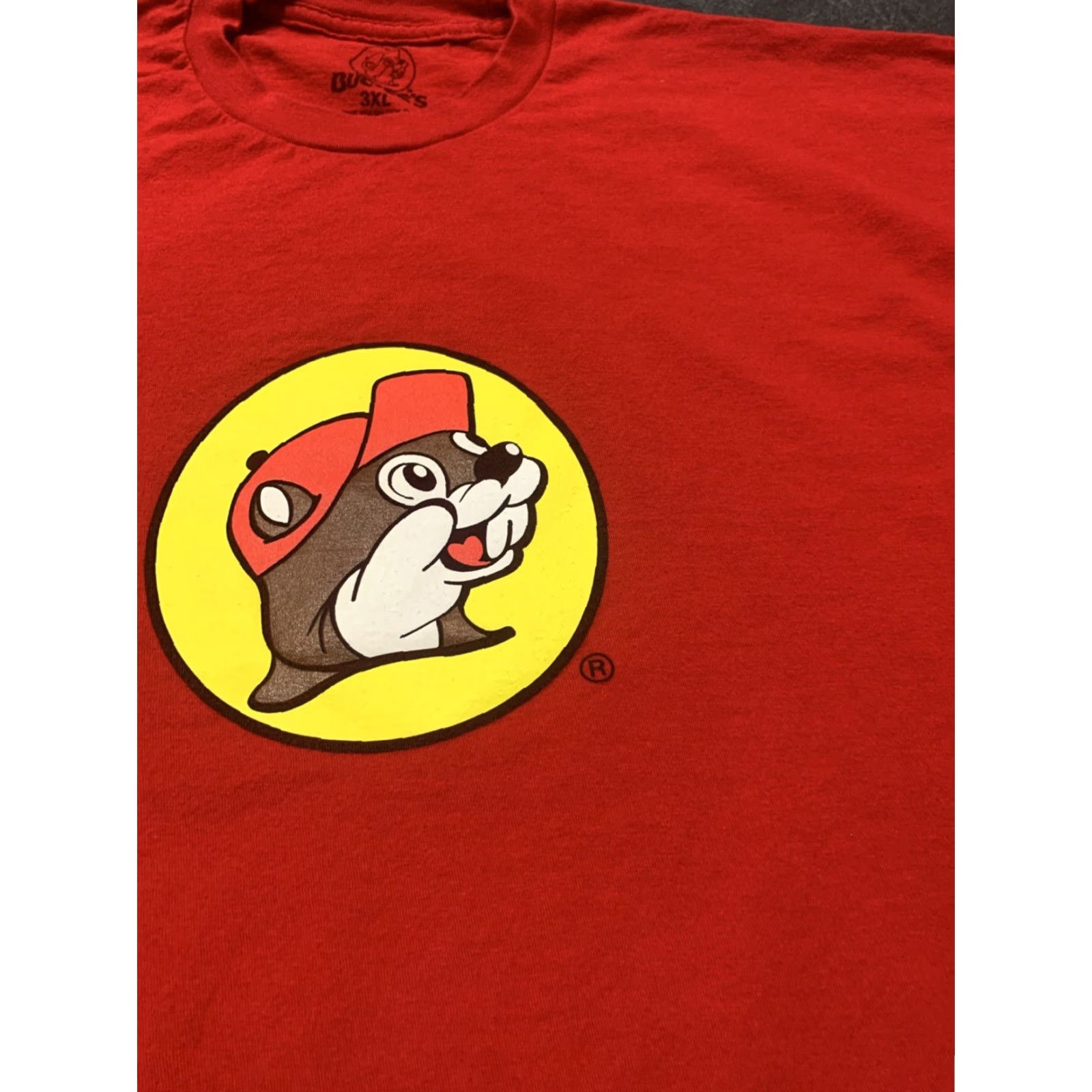 Gildan Buc-ee's Beaver Graphic Red T-Shirt - Gildan - Adult 3XL - Short Sleeve - Solid Cotton - Mens Size US XXL / EU 58 / 5 - 3 Thumbnail
