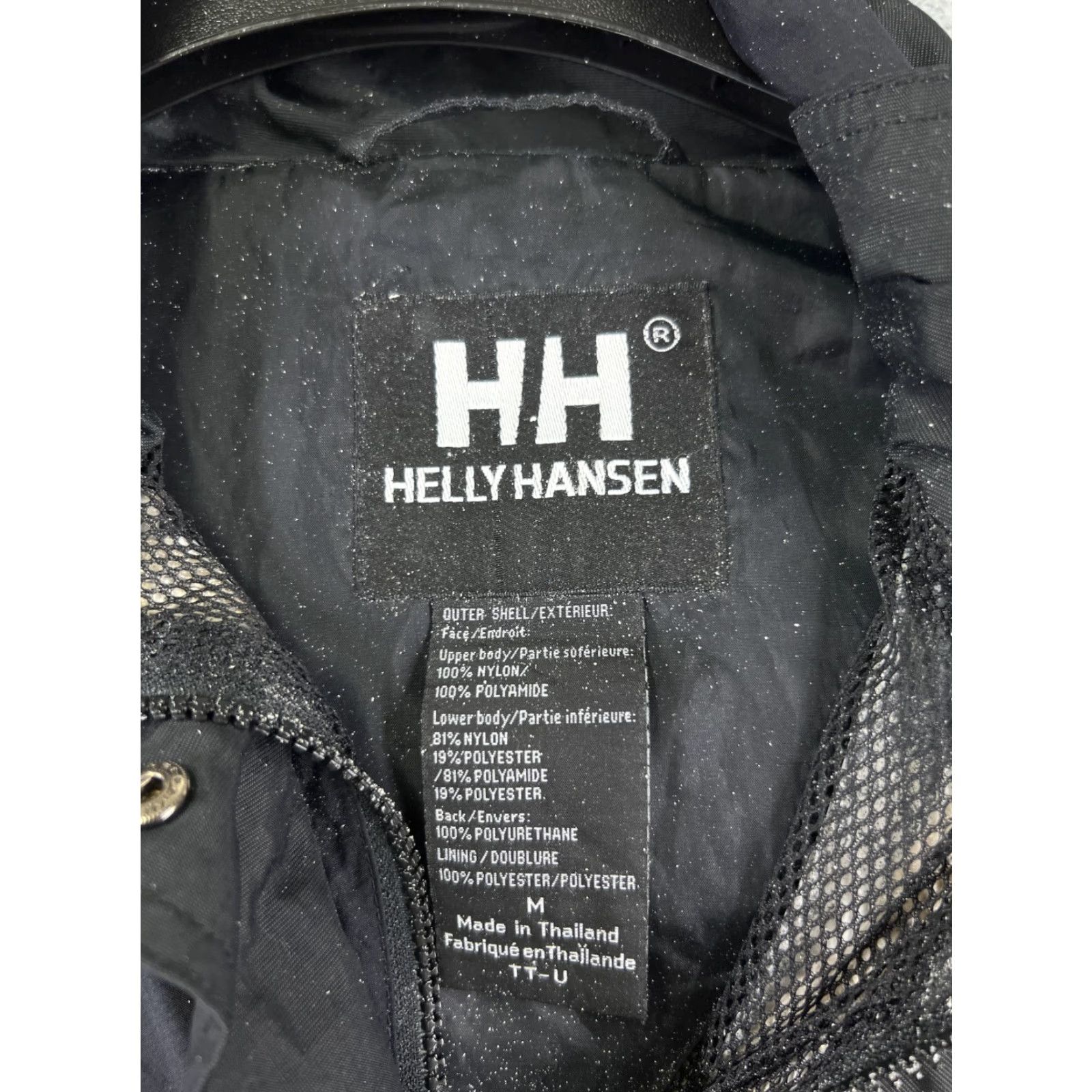 Helly Hansen VINTAGE Helly Hansen Jacket Womens Medium Black Gray Nylon Shell Hooded Full Zip READ Size M / US 6-8 / IT 42-44 - 7 Thumbnail