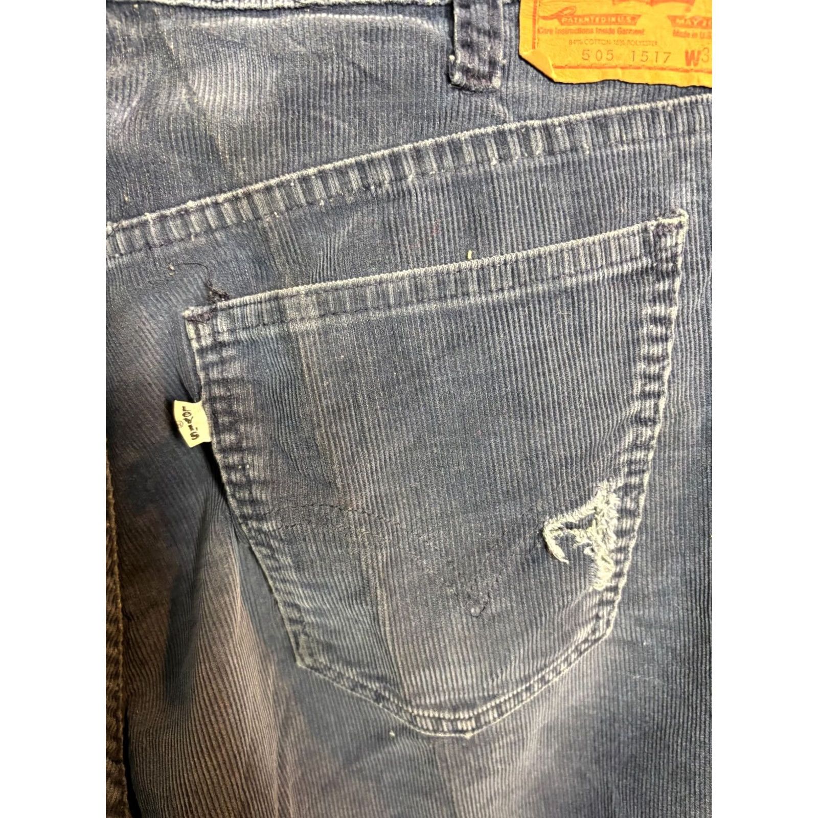 Vintage VINTAGE Levi's 517 Blue Corduroy Pants 34 Regular Bootcut Men 80s Retro USA Levi's 500 Series Size US 34 / EU 50 - 3 Thumbnail