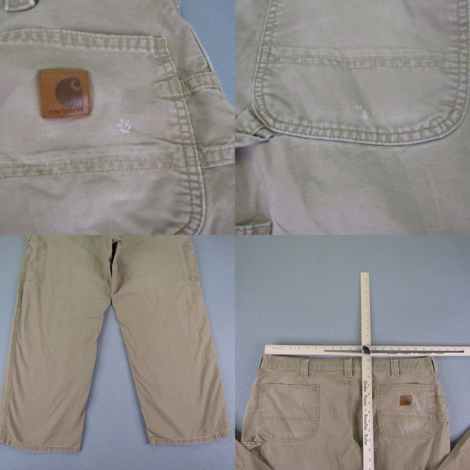Carhartt Carhartt Pants Mens 42x30 Khaki Dungaree Canvas Work Carpenter 42 Regular Brown Carhartt Mens Pants 90s-Workwear style Size US 41 - 8 Thumbnail