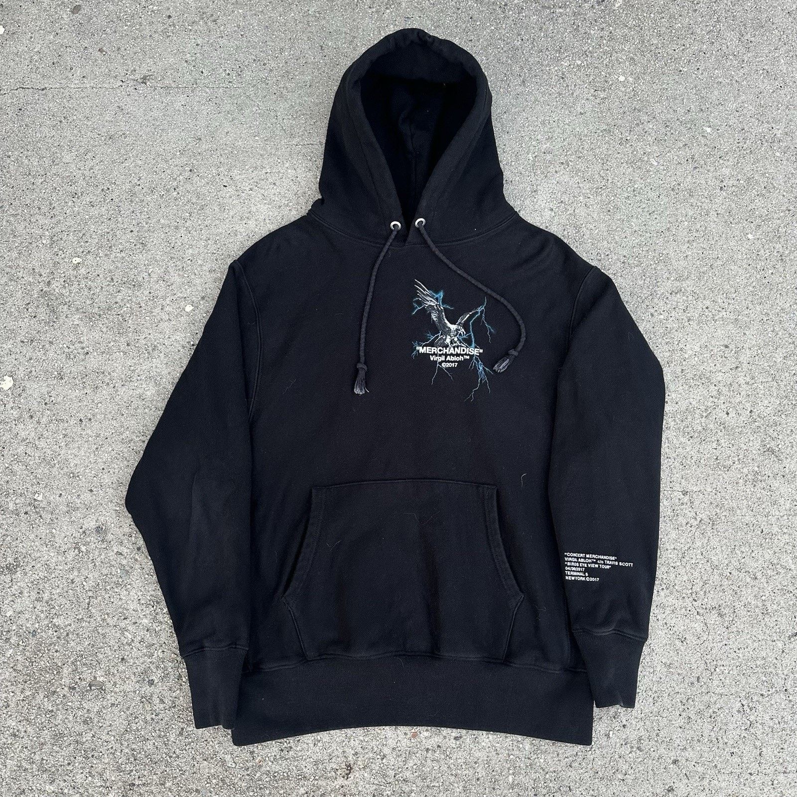 Off-White × Travis Scott × Virgil Abloh Travis Scott Virgil Abloh Birds Eye View Merchandise Hoodie Size US S / EU 44-46 / 1 - 2 Thumbnail