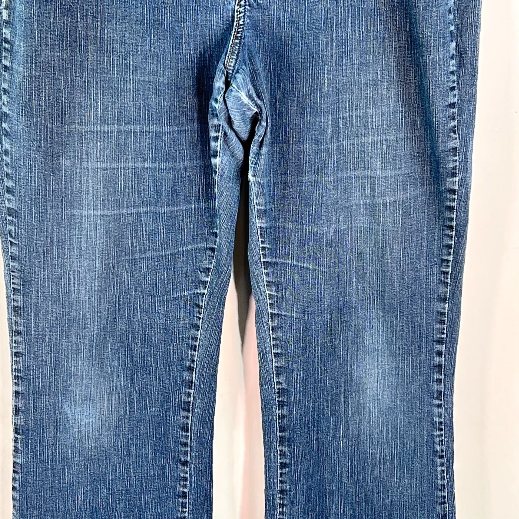 Lee Lee Jeans Women Blue Denim Straight Leg 36X32 Regular Rise 36 in Inseam 32 5-Pocket Comfort Pockets Button Closure Size 25" / US 0 / IT 36 - 6 Thumbnail
