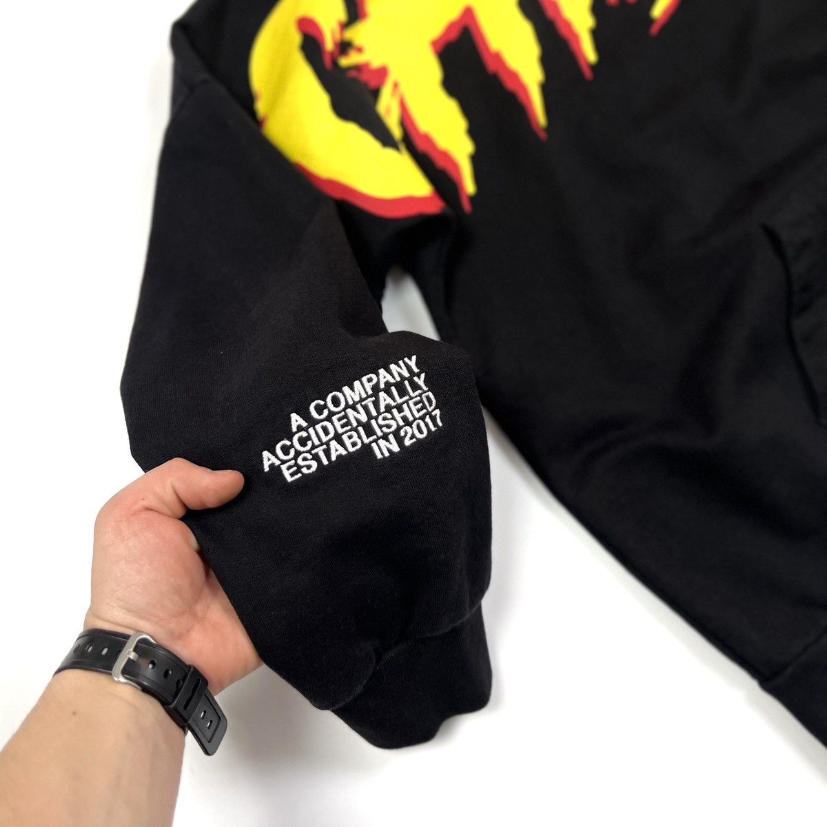 CHILDS × Japanese Brand Men’s Childish Overprint Black Cotton Casual Y2K Hoodie - XS Size US XS / EU 42 / 0 - 5 Thumbnail