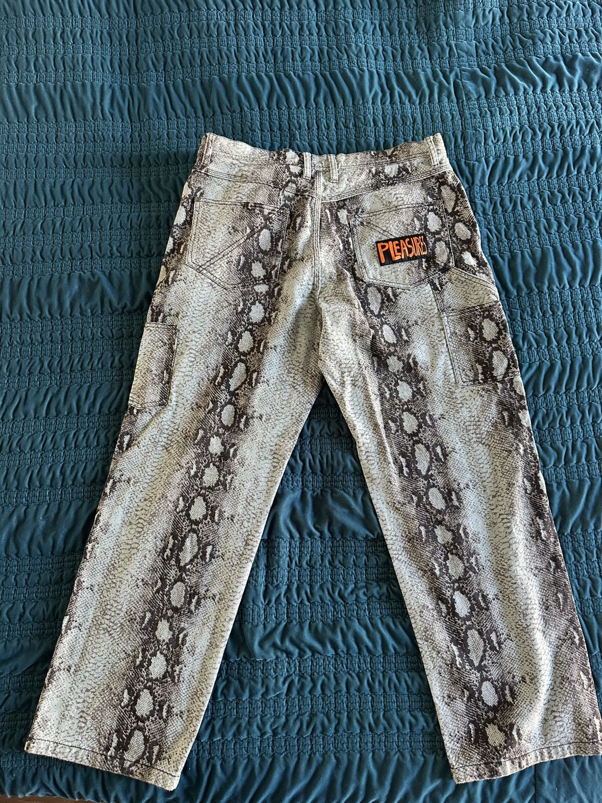 Pleasures Pleasures Snakeskin Denim Size US 34 / EU 50 - 2 Thumbnail