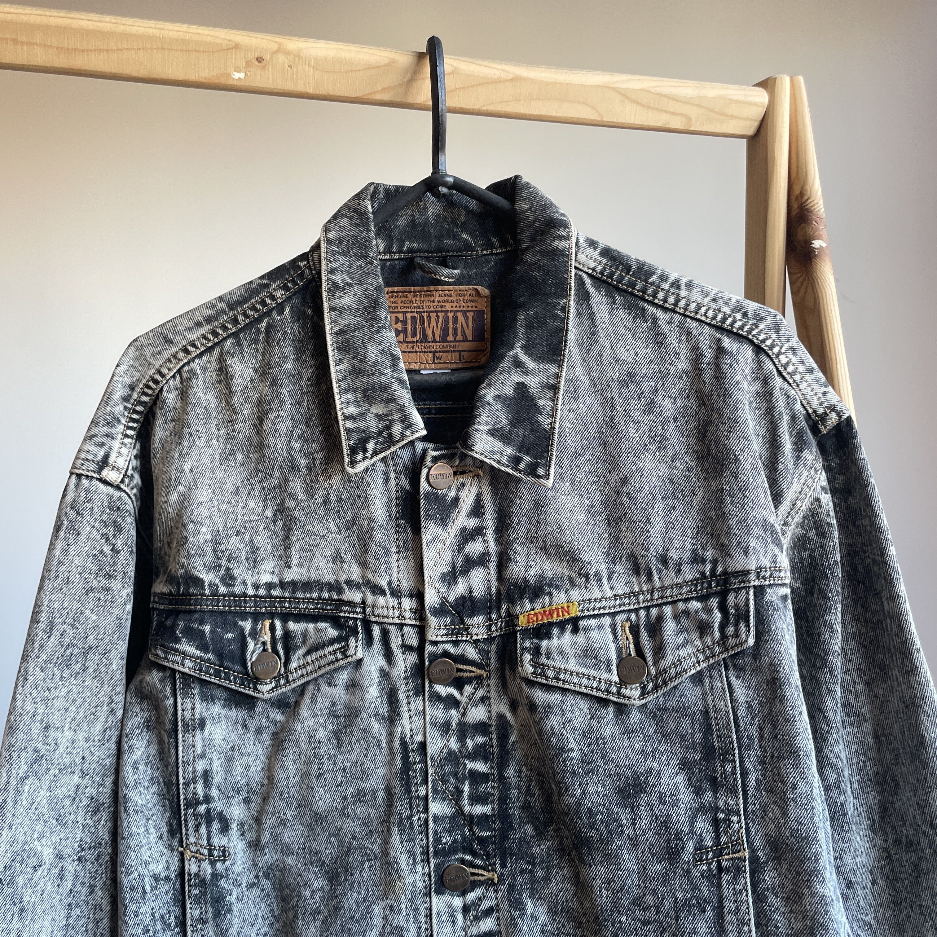 Edwin Edwin Bowie Rebel Rebel Made in Japan Vintage Denim Jacket Size US S / EU 44-46 / 1 - 3 Thumbnail