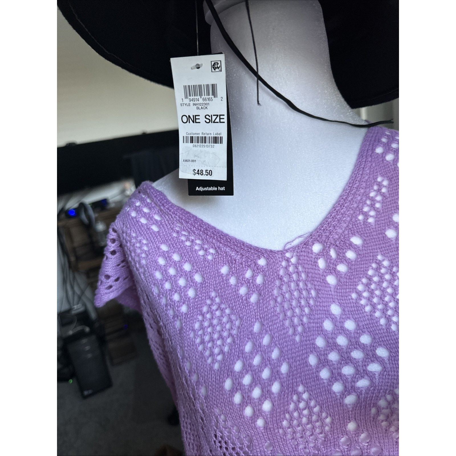 I.N.C Inc Black Clouche Hat / Derby Hat NWT New $49 Retail Size ONE SIZE - 3 Thumbnail
