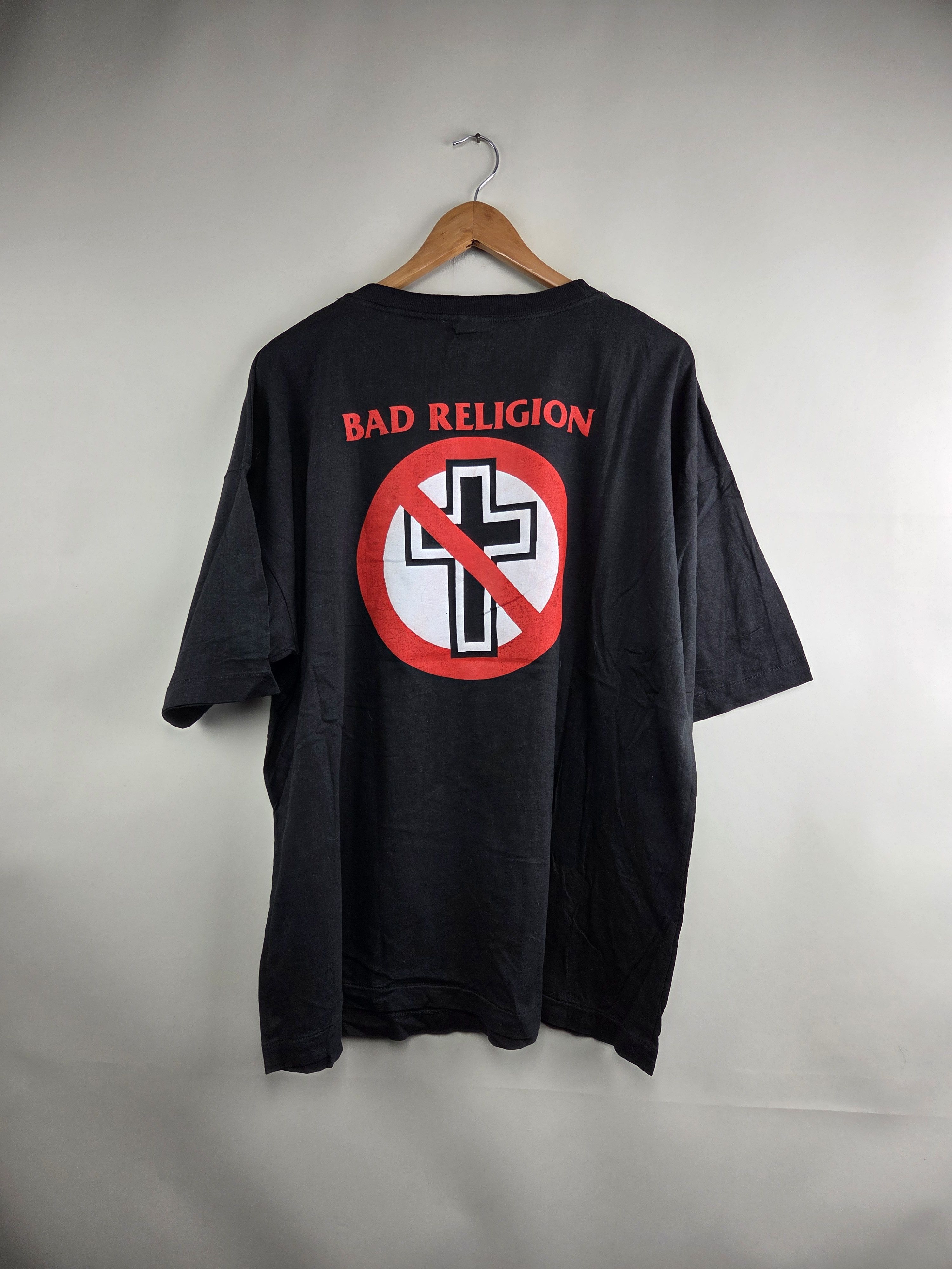 Band Tees × Vintage 90s Bad Religion Euro Punk vintage shirt XL 25.5" 29" Size US XL / EU 56 / 4 - 5 Thumbnail