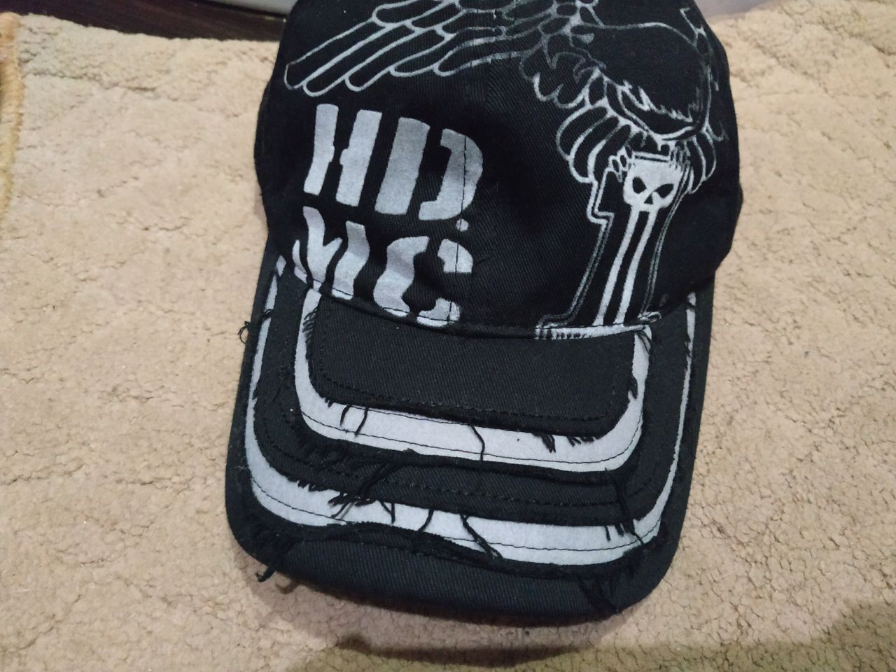 Harley Davidson Harley-Davidson HDMC Distressed Cap Biker Core Vintage Style Size ONE SIZE - 7 Thumbnail