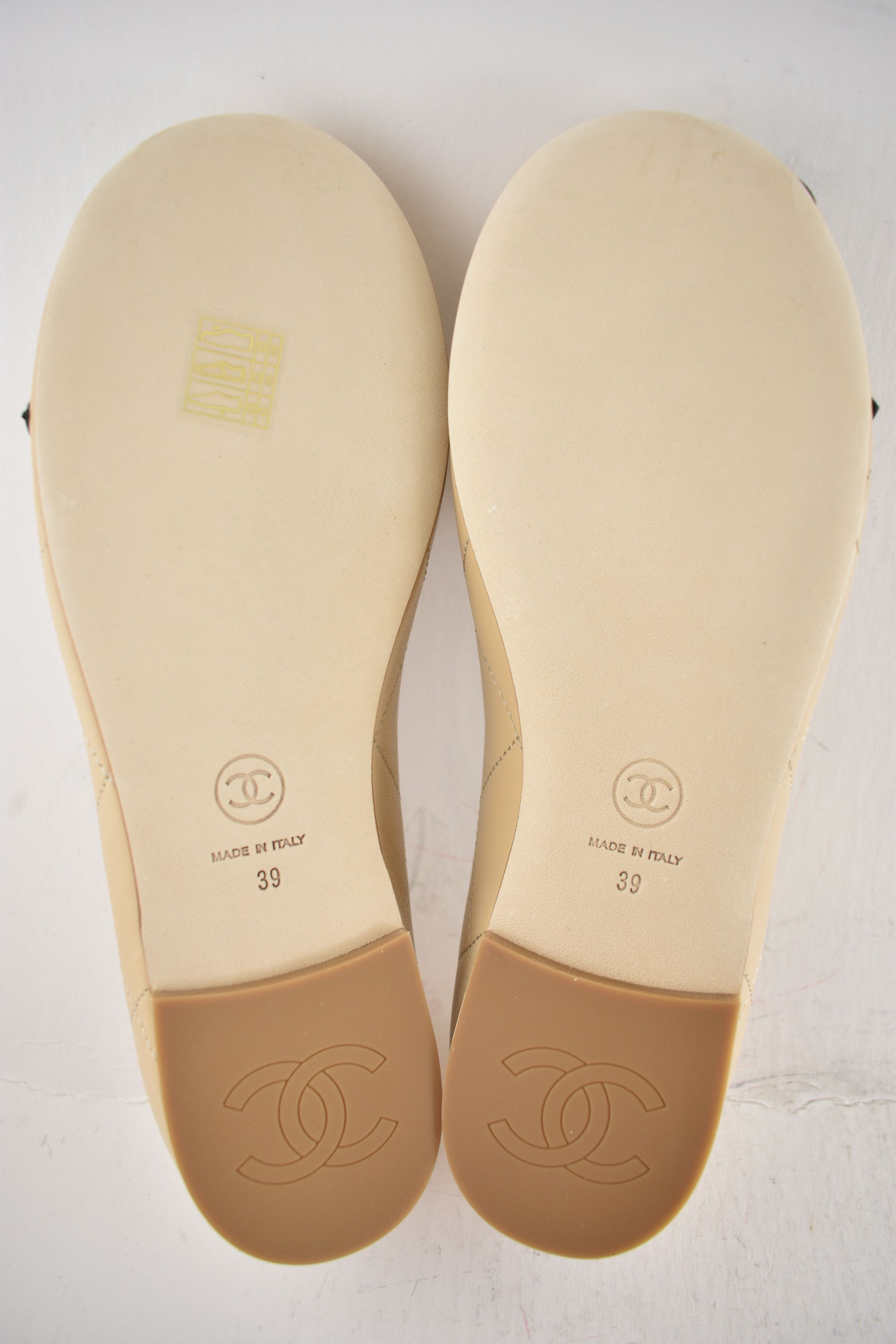 Chanel 26M Coco Beach Cambon Black CC Logo Ballet Ballerina Flat 39 Size US 9 / IT 39 - 23 Thumbnail