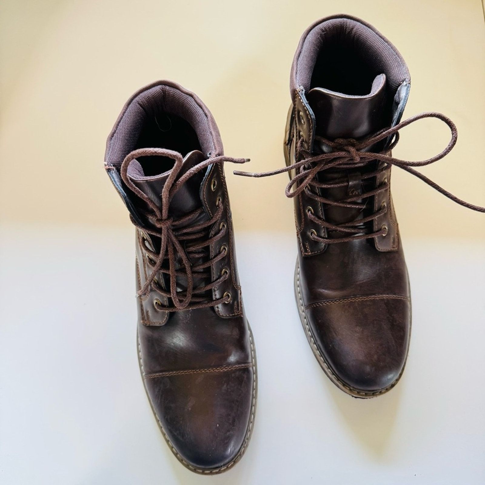 Nordstrom JF J FERRAR Brown Memory Foam Lace Up Buckle Ankle Boots 10 Size US 10 / EU 43 - 8 Thumbnail