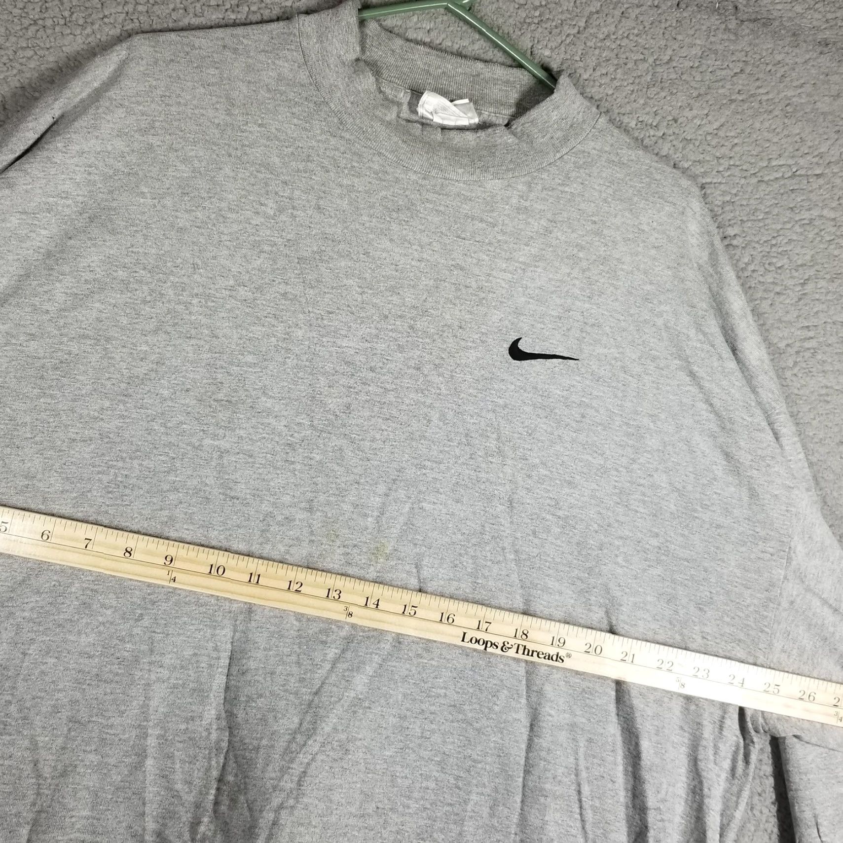 Nike VINTAGE Nike Shirt Mens 2XL Gray Long Sleeve Swoosh Made USA 90s Size US XXL / EU 58 / 5 - 5 Thumbnail