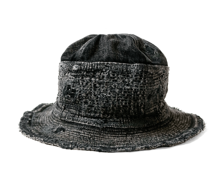 Kapital Black×Black Denim The Old Man and the Sea HAT (Crash Remake) Size ONE SIZE - 8 Thumbnail