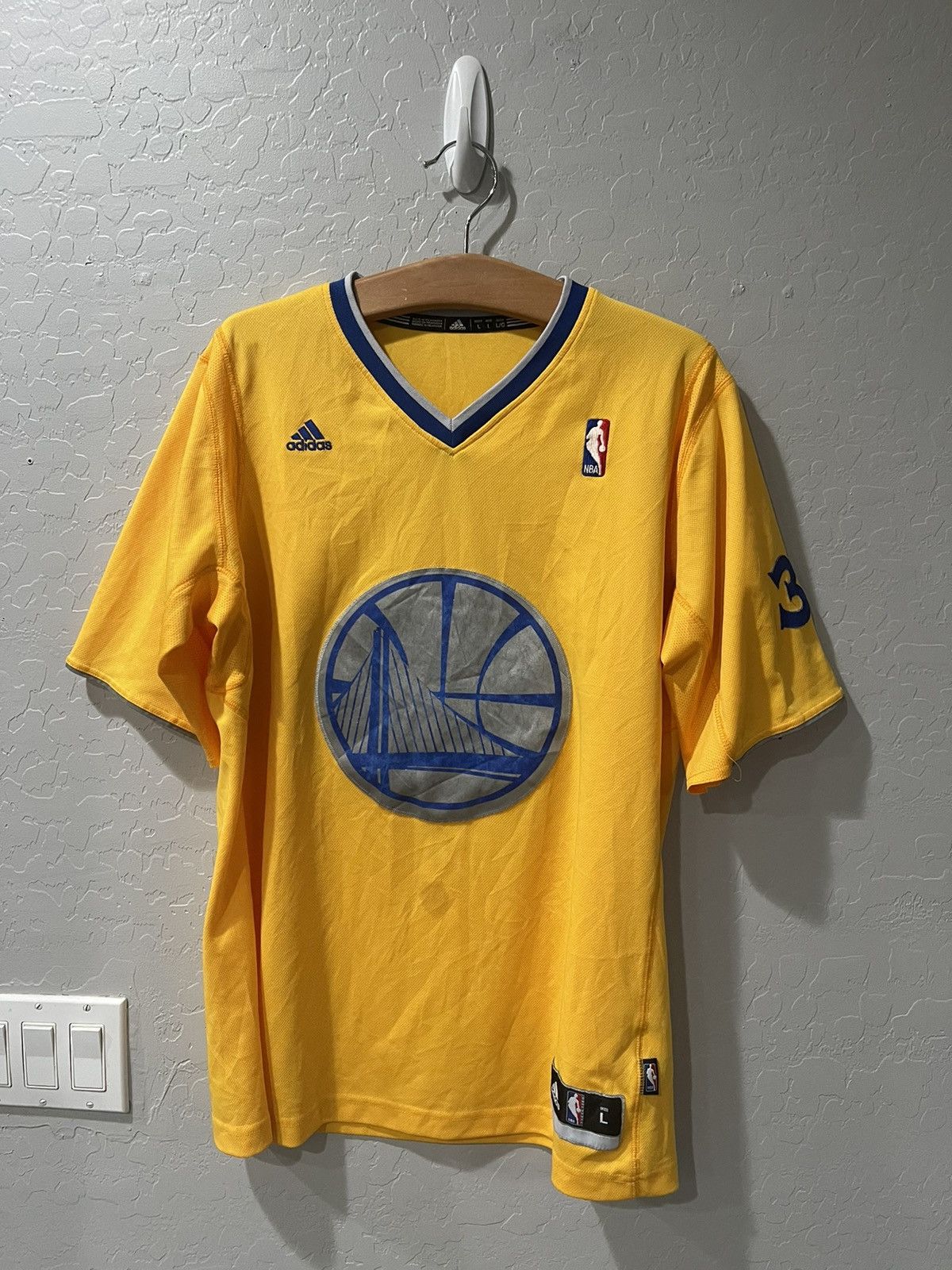 Adidas Adidas Steph Curry GS Warriors Sleeved Jersey Large Bin 1 Size US L / EU 52-54 / 3 - 1 Thumbnail
