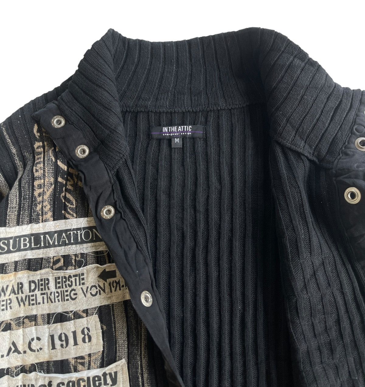 In The Attic Patched Knitted Jacket Size US M / EU 48-50 / 2 - 5 Thumbnail