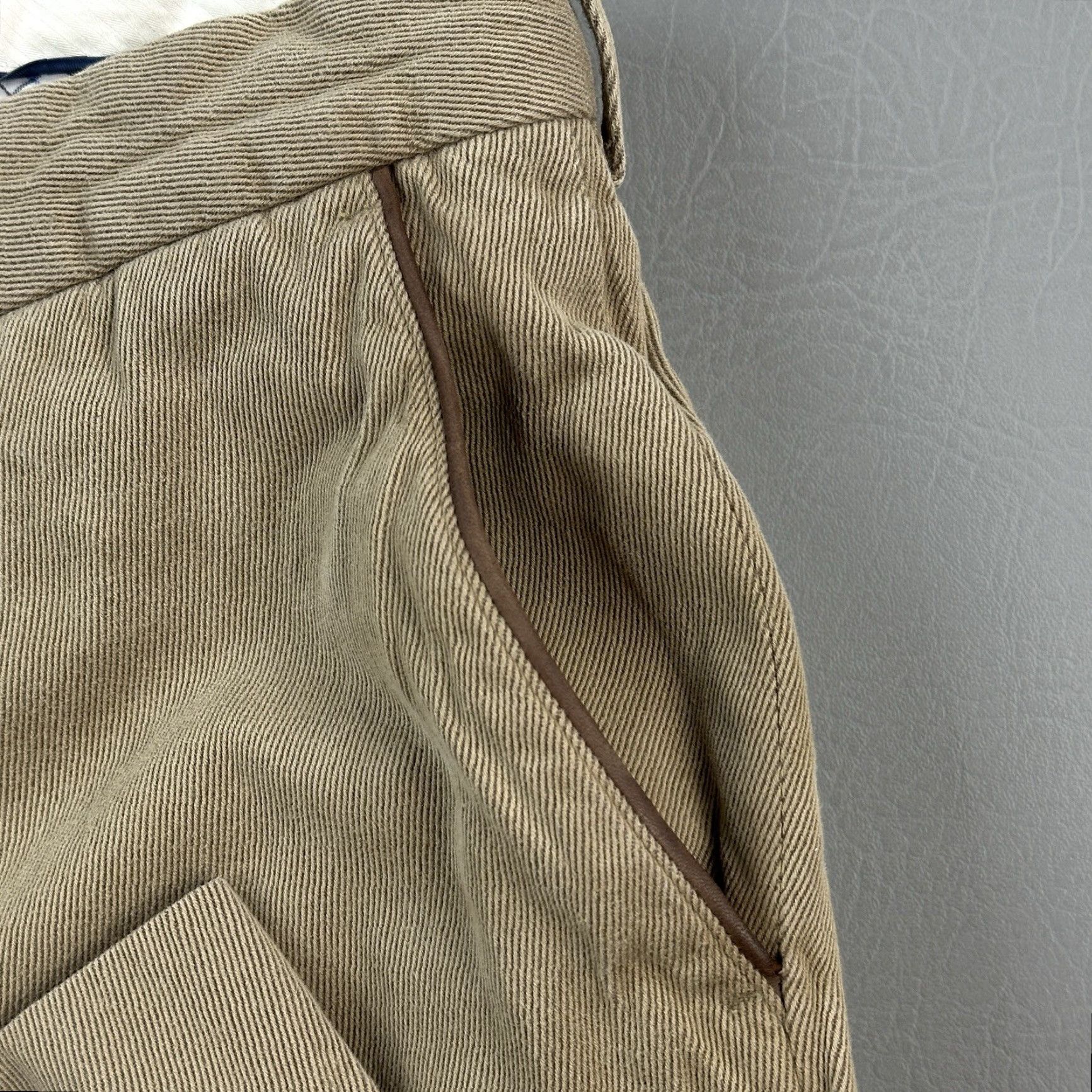 Polo Ralph Lauren VINTAGE Polo Ralph Lauren Pants Mens 34x32 34x30 Twill Leather Trim Classic 90s Size US S / EU 44-46 / 1 - 7 Thumbnail