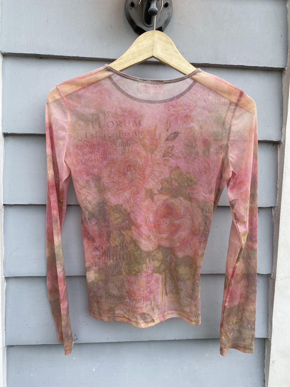 If Six Was Nine La Lotus Bleu Rose Poem Sheer Top Jean Paul Gaultier Style Size US M / EU 48-50 / 2 - 12 Thumbnail