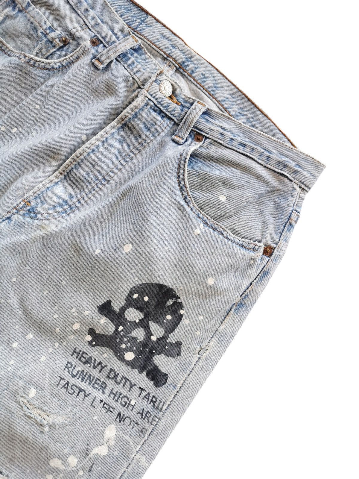 Levi's Levi’s 501 Custom Vintage Jeans Graffiti Stencil Art 1990s Size US 32 / EU 48 - 12 Thumbnail