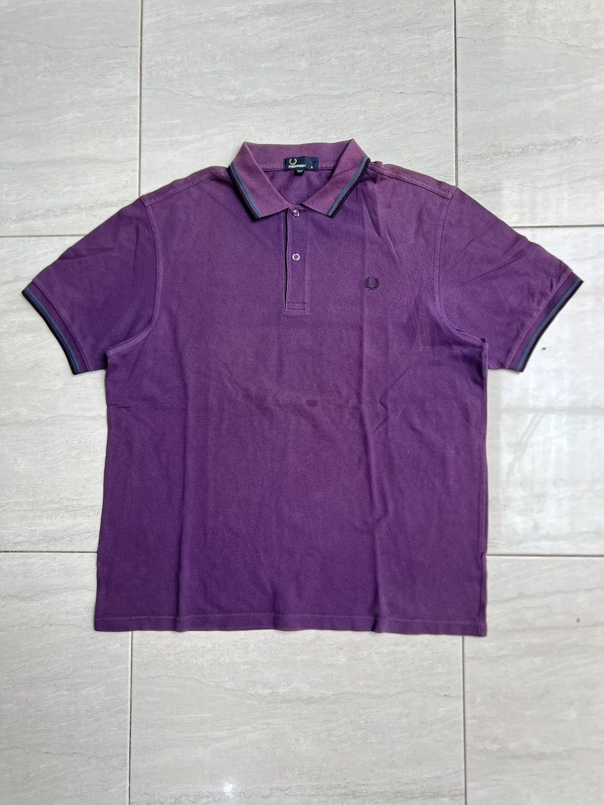 Fred Perry FREDPERRY Purple T-shirt Size US L / EU 52-54 / 3 - 1 Thumbnail