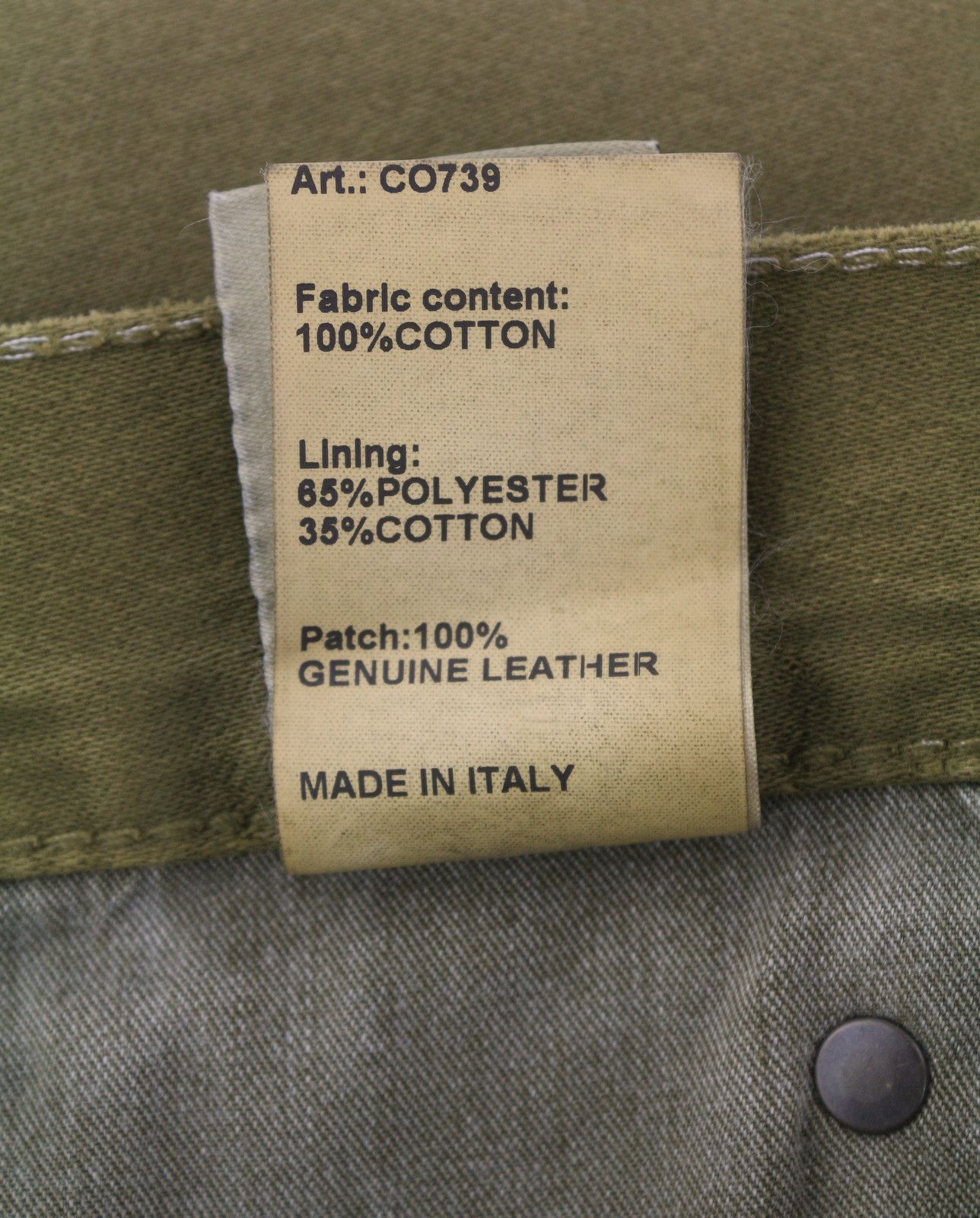 R13 BOYFRIEND 29 Olive Garment Dyed Moleskin Faded FW25 86536 Size 29" - 10 Thumbnail