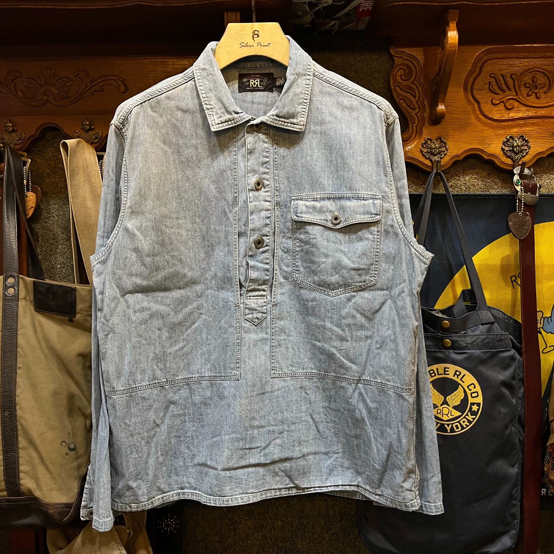 RRL Ralph Lauren RRL Denim Shirt by Ralph Lauren Size US L / EU 52-54 / 3 - 1 Thumbnail