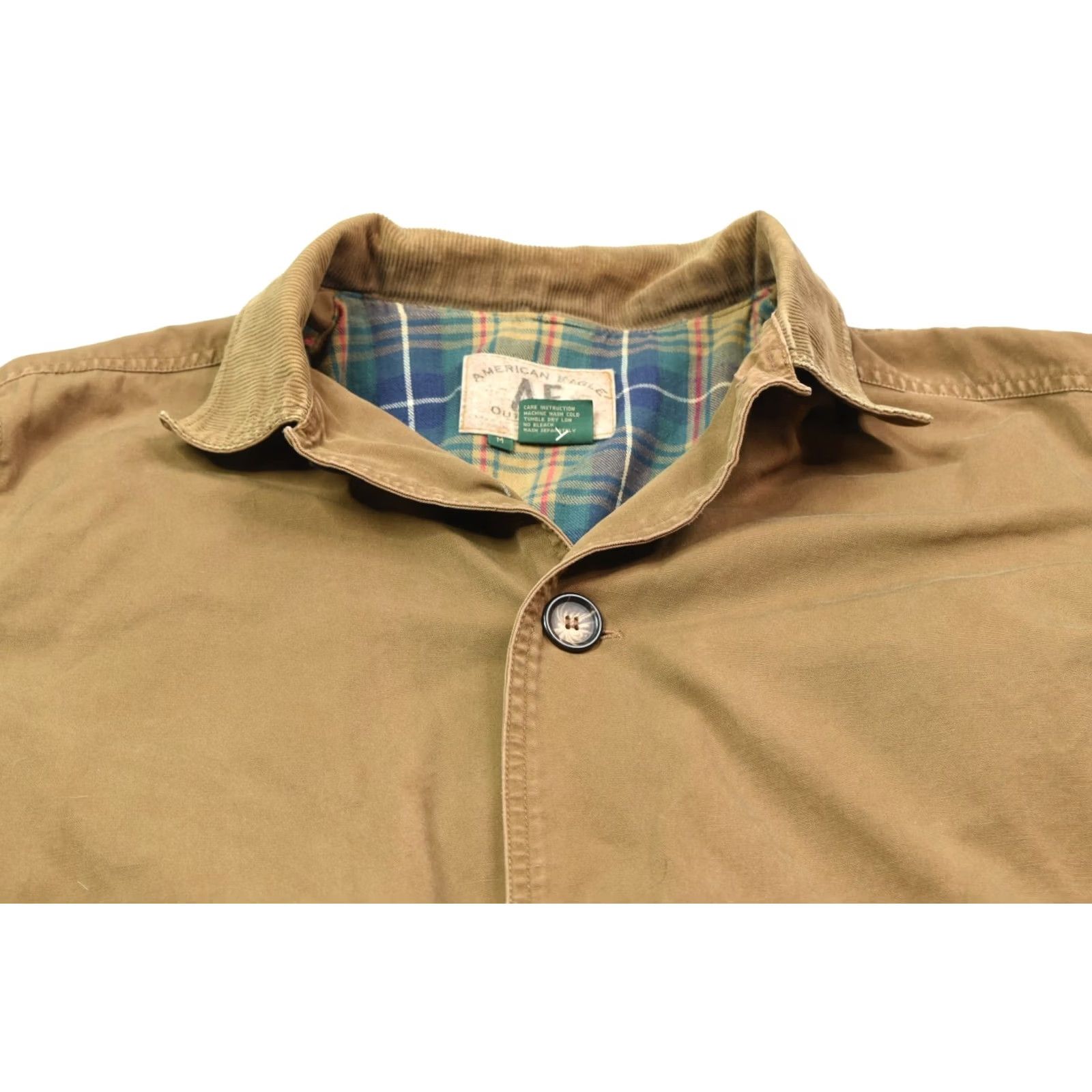American Eagle Outfitters Vintage American Eagle Barn Coat Mens Medium Brown Flannel Lined Cotton Y2K Size US M / EU 48-50 / 2 - 4 Thumbnail