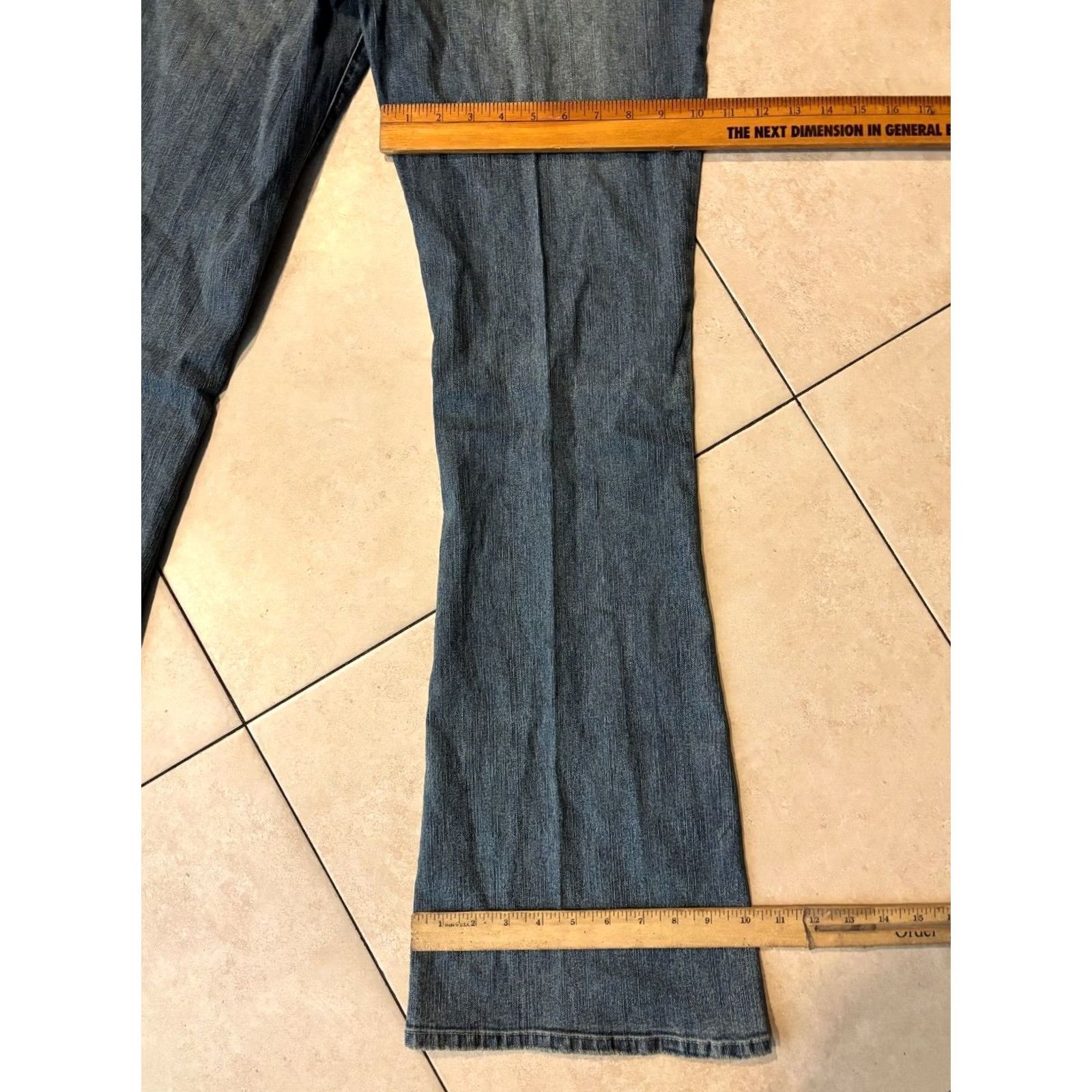 Denime VINTAGE Blue Pointe Jeans Women Size 11 Blue Straight Y2K Mid Rise Jeans 3736 Size 29" - 8 Thumbnail