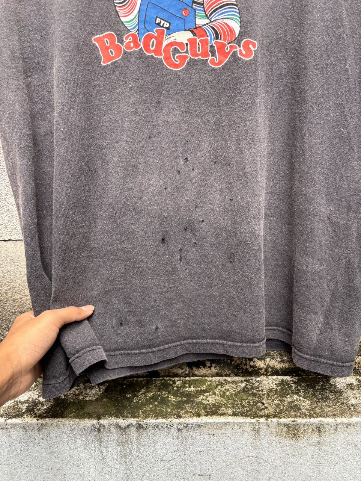 Band Tees Distressed Thrashed FTP Bad Guys T Shirt ERD Grunge Faded Size US XL / EU 56 / 4 - 3 Thumbnail