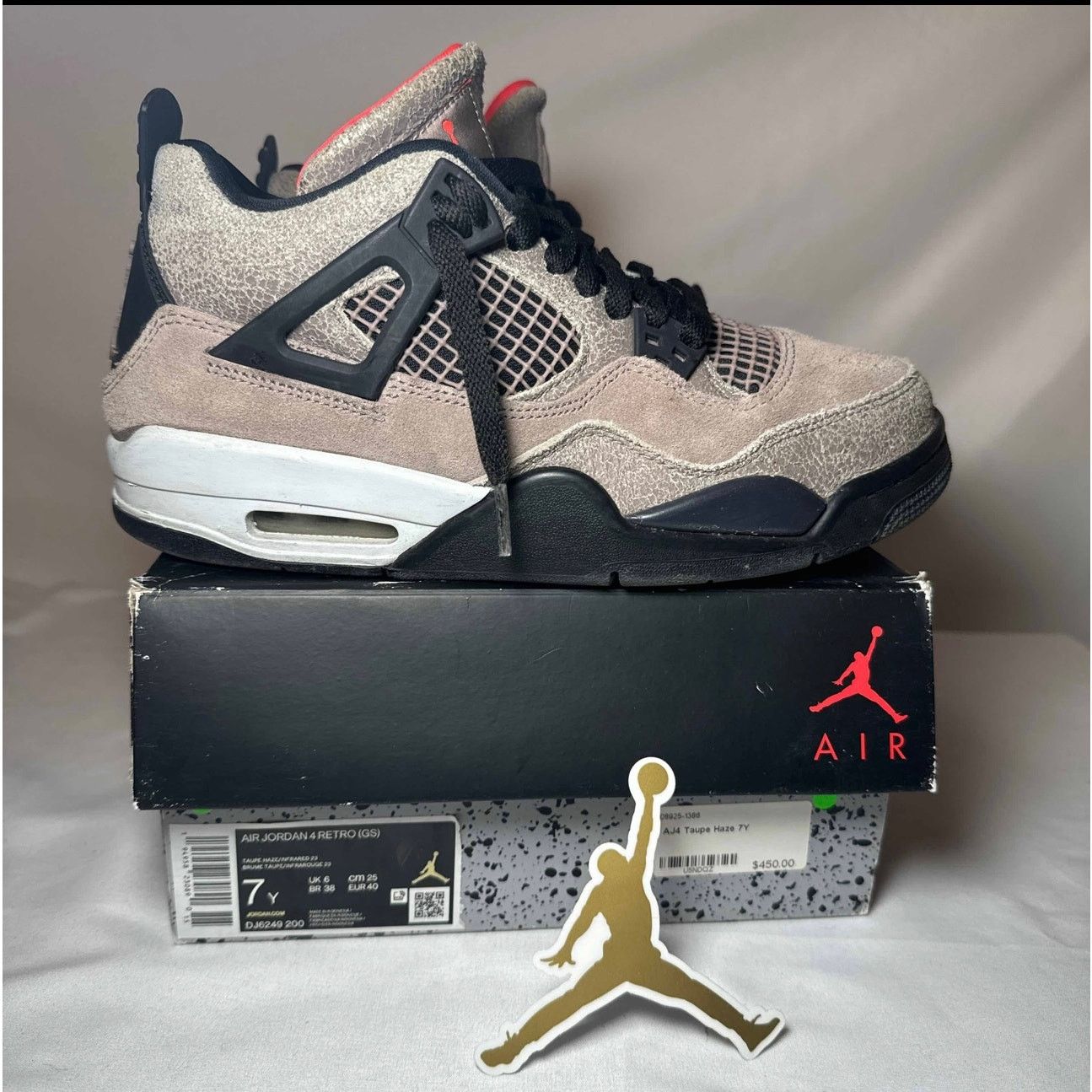Jordan Brand × Nike Size 7 - Nike Air Jordan 4 Retro GS Taupe Haze Men's Shoes Size US 7 / EU 40 - 1 Thumbnail