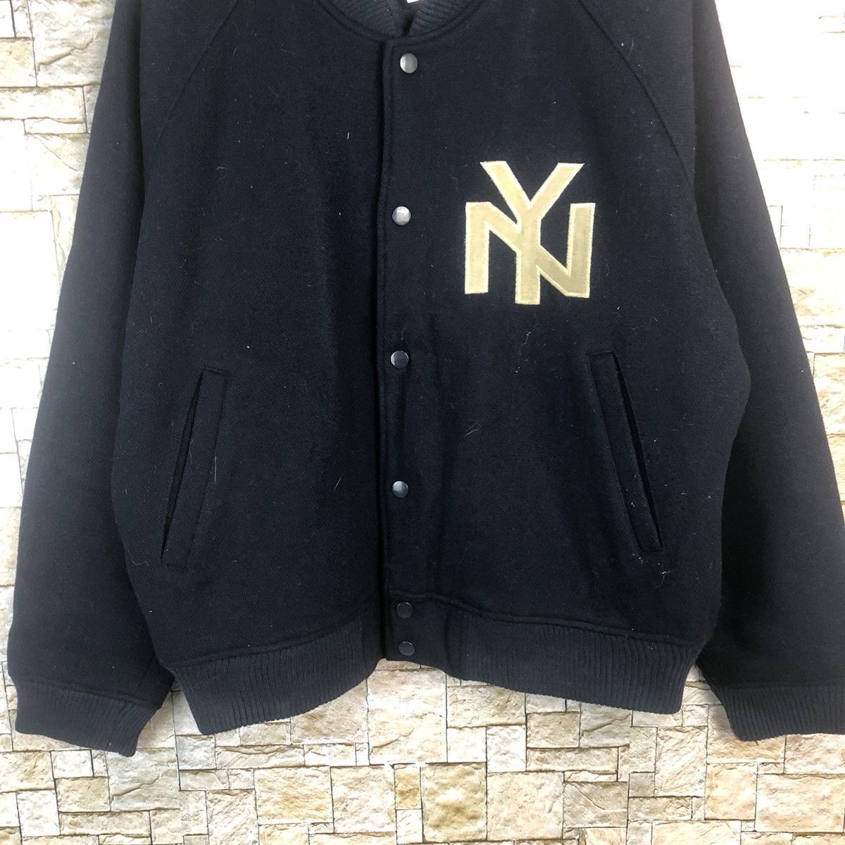 New York Yankees Comol Lake New York Black Bomber Jacket #A13 Size US L / EU 52-54 / 3 - 3 Thumbnail