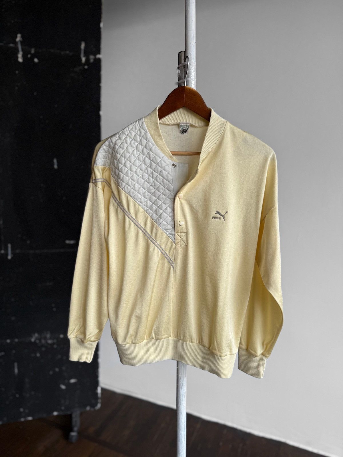 Puma × Vintage Puma Womens Vintage 80s/90s Yellow Long Sleeve Top Shirt Y2K Size S / US 4 / IT 40 - 1 Thumbnail