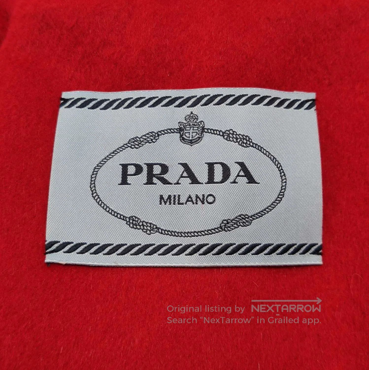Prada Prada Red Wool Rabbit Fur Hooded Coat . Size US M / EU 48-50 / 2 - 6 Thumbnail