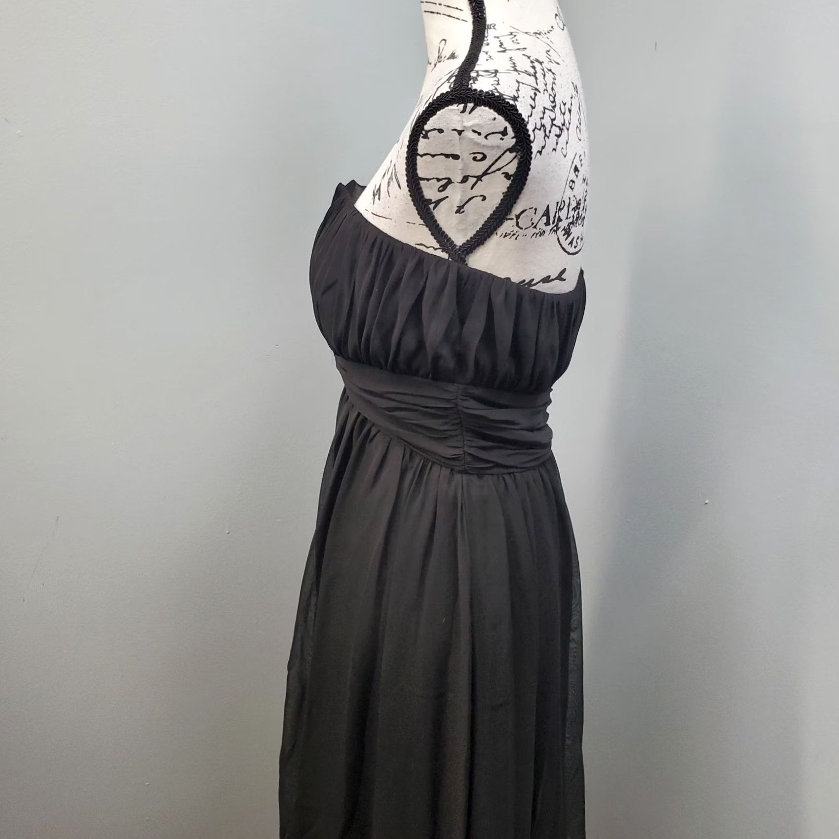 White House Black Market White House Black Market Dress Womens Size 4 Strapless Chiffon Empire Waist Black Short 90s? Size S / US 4 / IT 40 - 5 Thumbnail