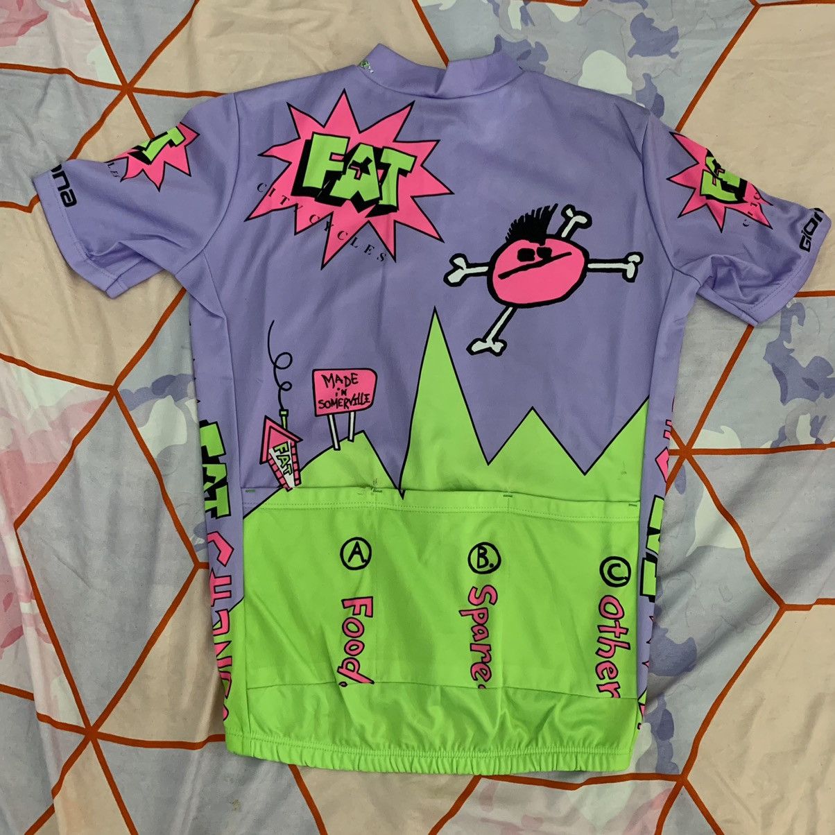 Giordana TEAM FAT Chance サイクルジャージ Vintage 90s Giordana Cycling Jersey Yo Eddy Team Chance Fat