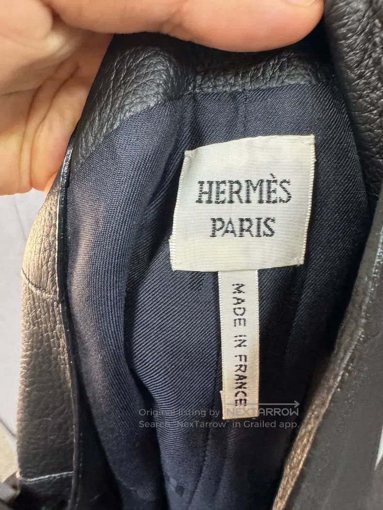 Hermes Hermes Black Leather Skirt Size 25" / US 0 / IT 36 - 6 Thumbnail