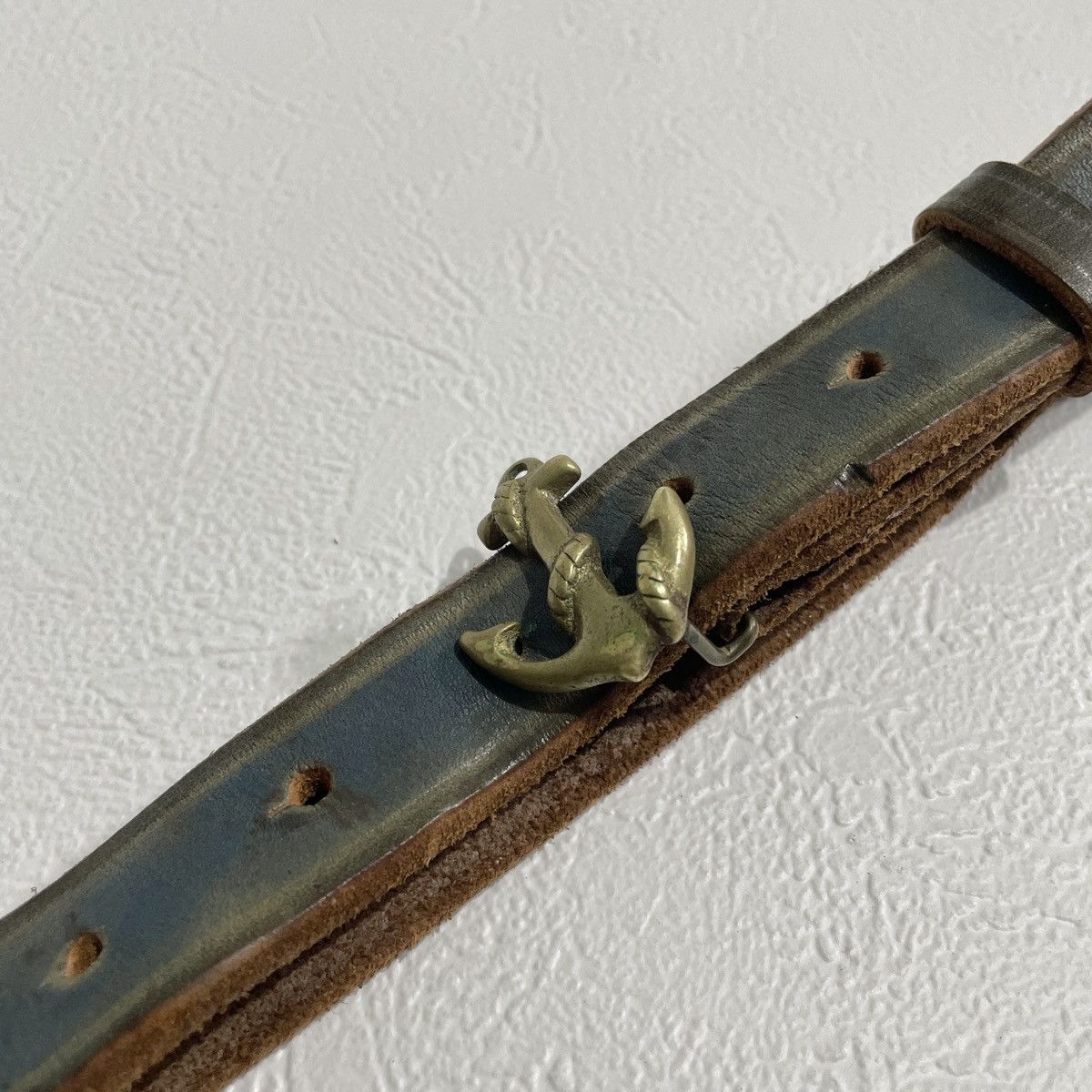 Levi's Vintage y2k Levi's Anchor buckle leather belt Size ONE SIZE - 2 Thumbnail