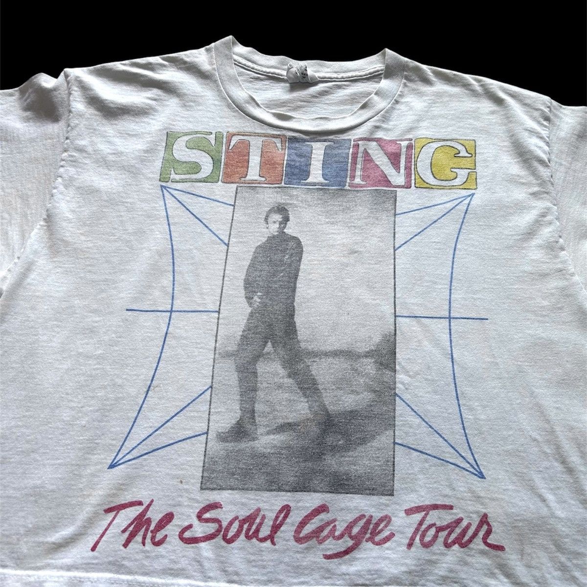 Rock Band × Vintage Vintage 1991 Sting The soul cages tour tee 