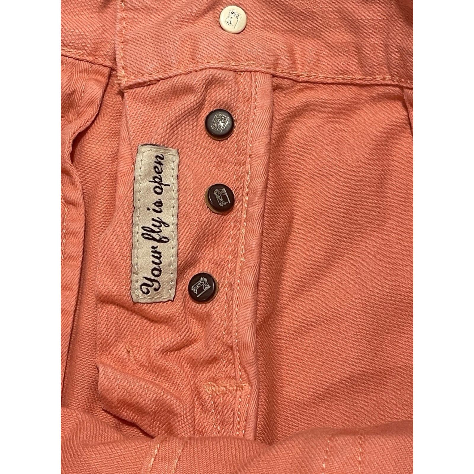Scotch & Soda Scotch & Soda Jeans Mens 30x28.5 Salmon Denim Ralston Straight Casual Workwear Zip Pockets Logo Vintage No Pattern Cotton Denim Size US 30 / EU 46 - 7 Thumbnail