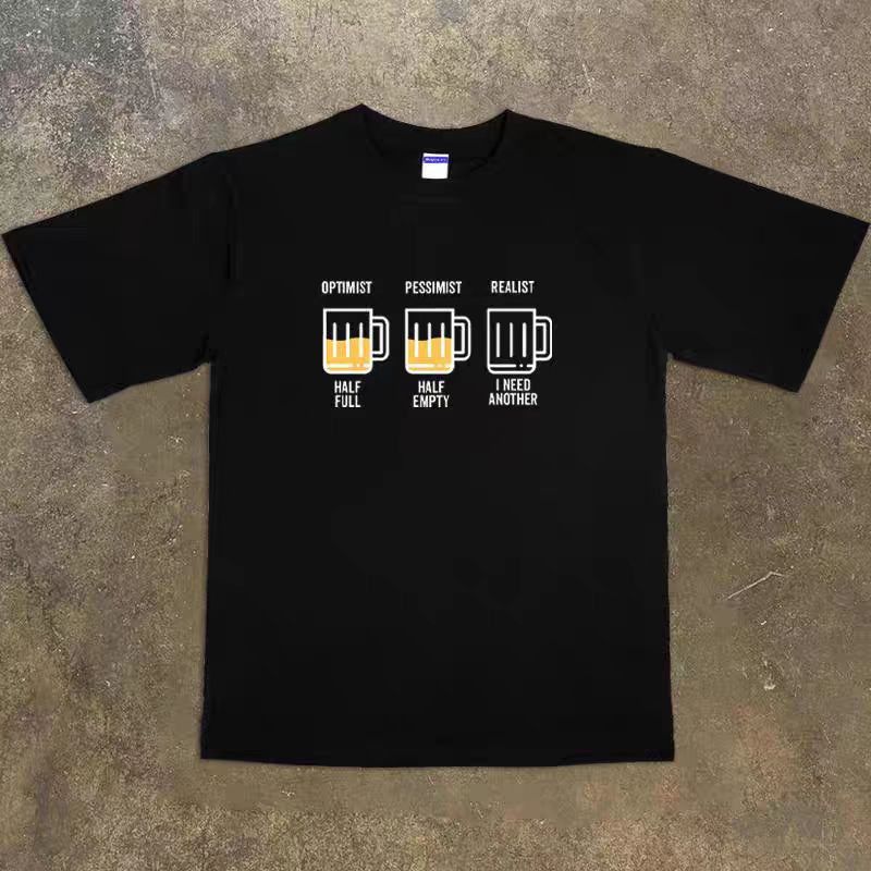 Japanese Brand Black Loose Beer Mug Print Short Sleeve T-Shirt Size US M / EU 48-50 / 2 - 1 Thumbnail