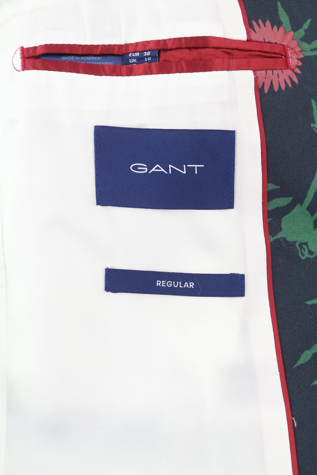 Gant GARDEN FLORAL EU36 Blue Notch Lapel Blazer 85314 Size S / US 4 / IT 40 - 9 Thumbnail