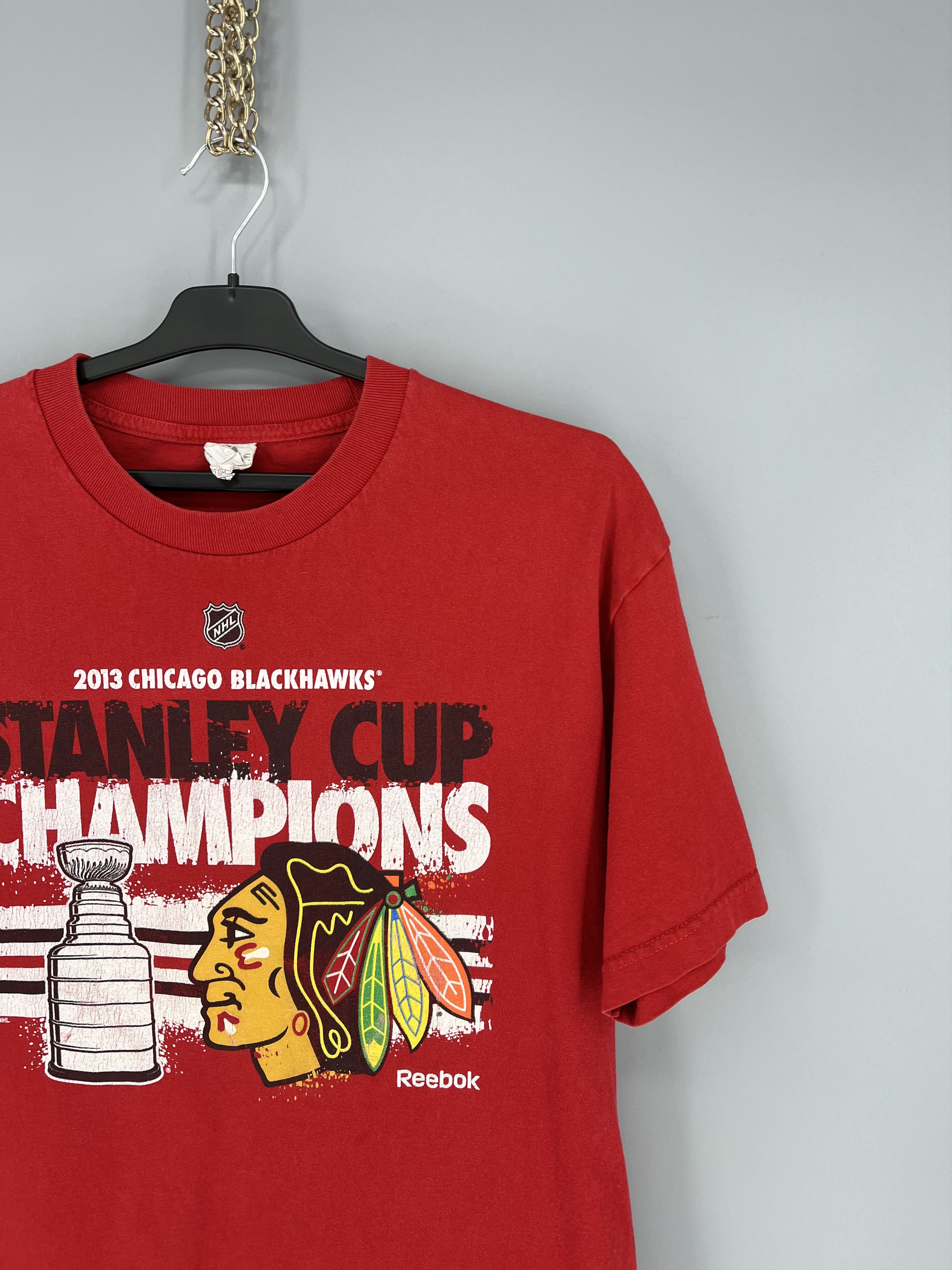 NHL Reebok Chicago Blackhawks Hockey 2013 Stanley Cup Champions Size US L / EU 52-54 / 3 - 5 Thumbnail