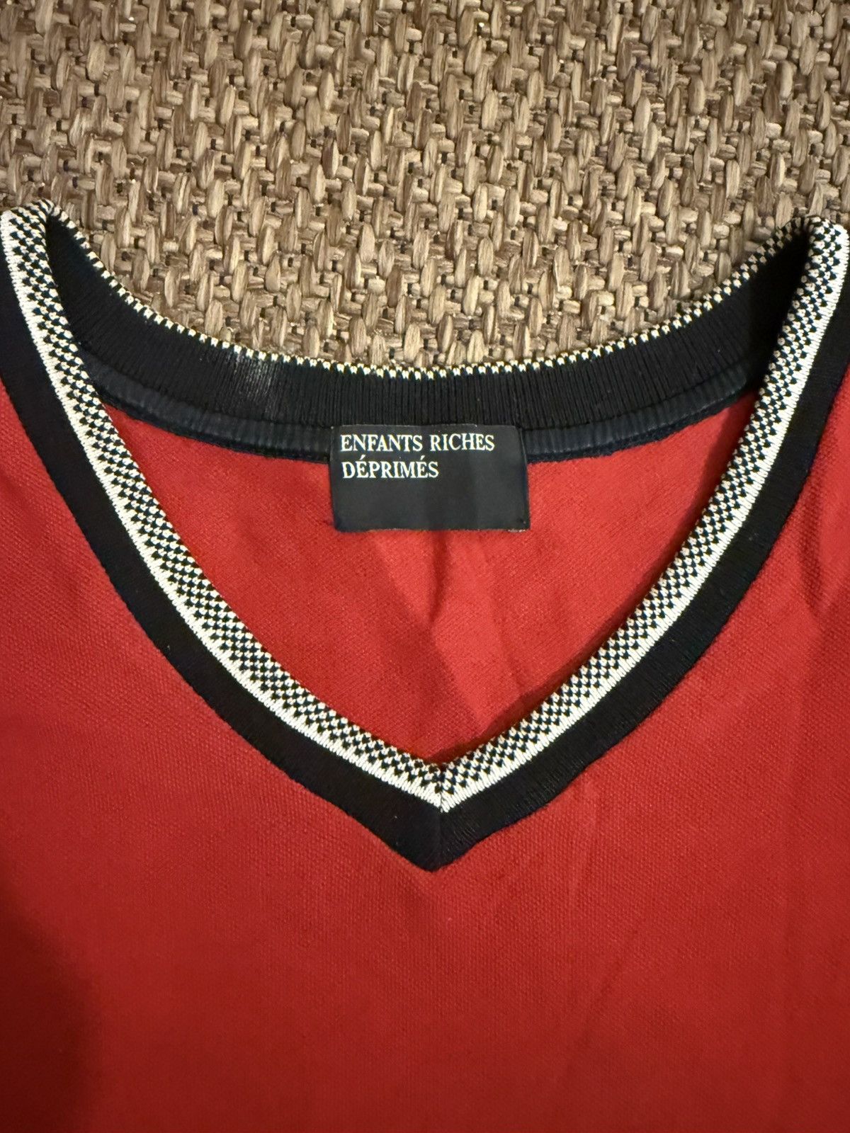 Enfants Riches Deprimes Enfants Knit London Prep Red V-neck Sweater Shirt Size US M / EU 48-50 / 2 - 3 Thumbnail