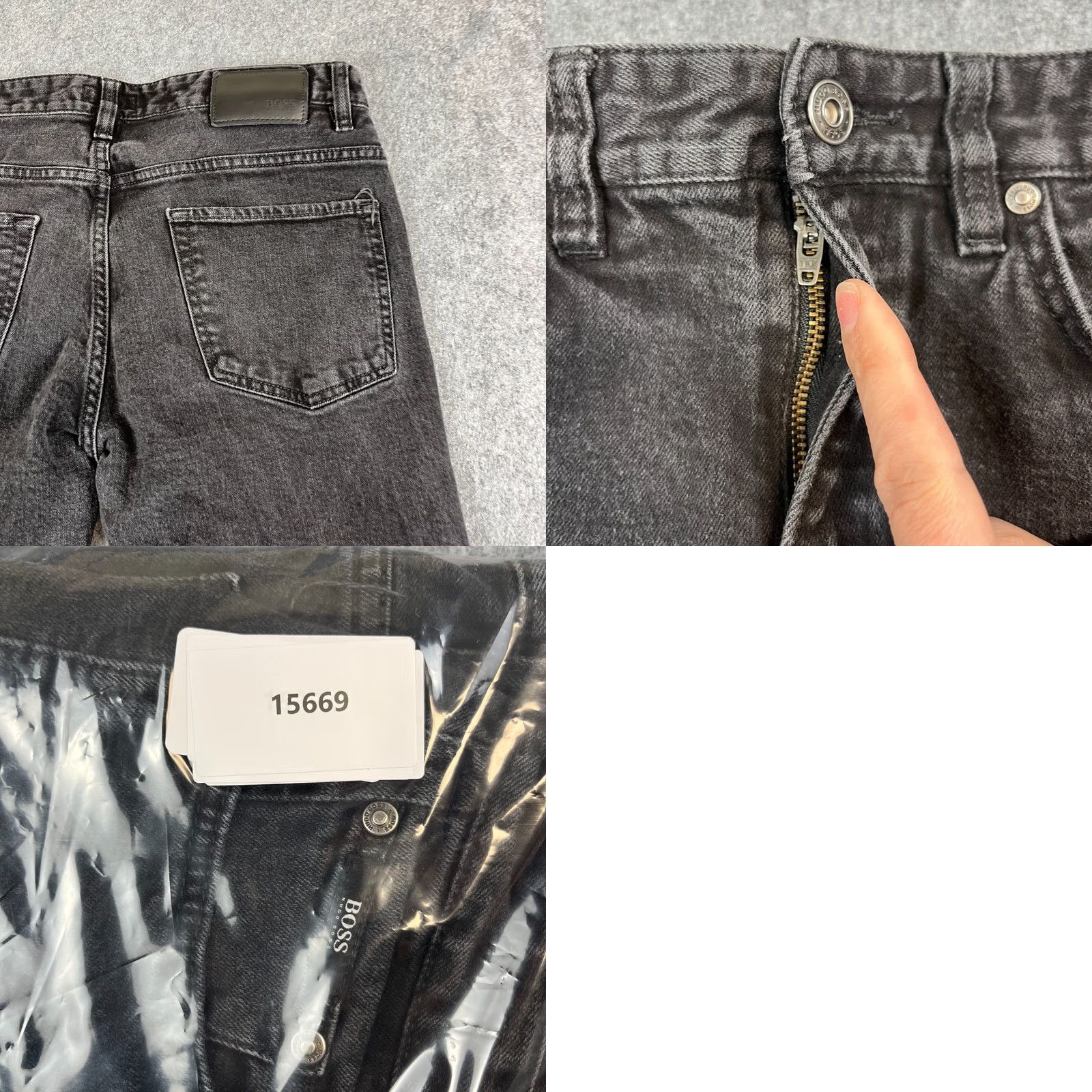 Hugo Boss HUGO BOSS Jeans Kentucky Slim Tapered 32 30 Denim Black Dark Wash Stretch 5-Pocket Men's Casual Pants Size US 32 / EU 48 - 9 Thumbnail