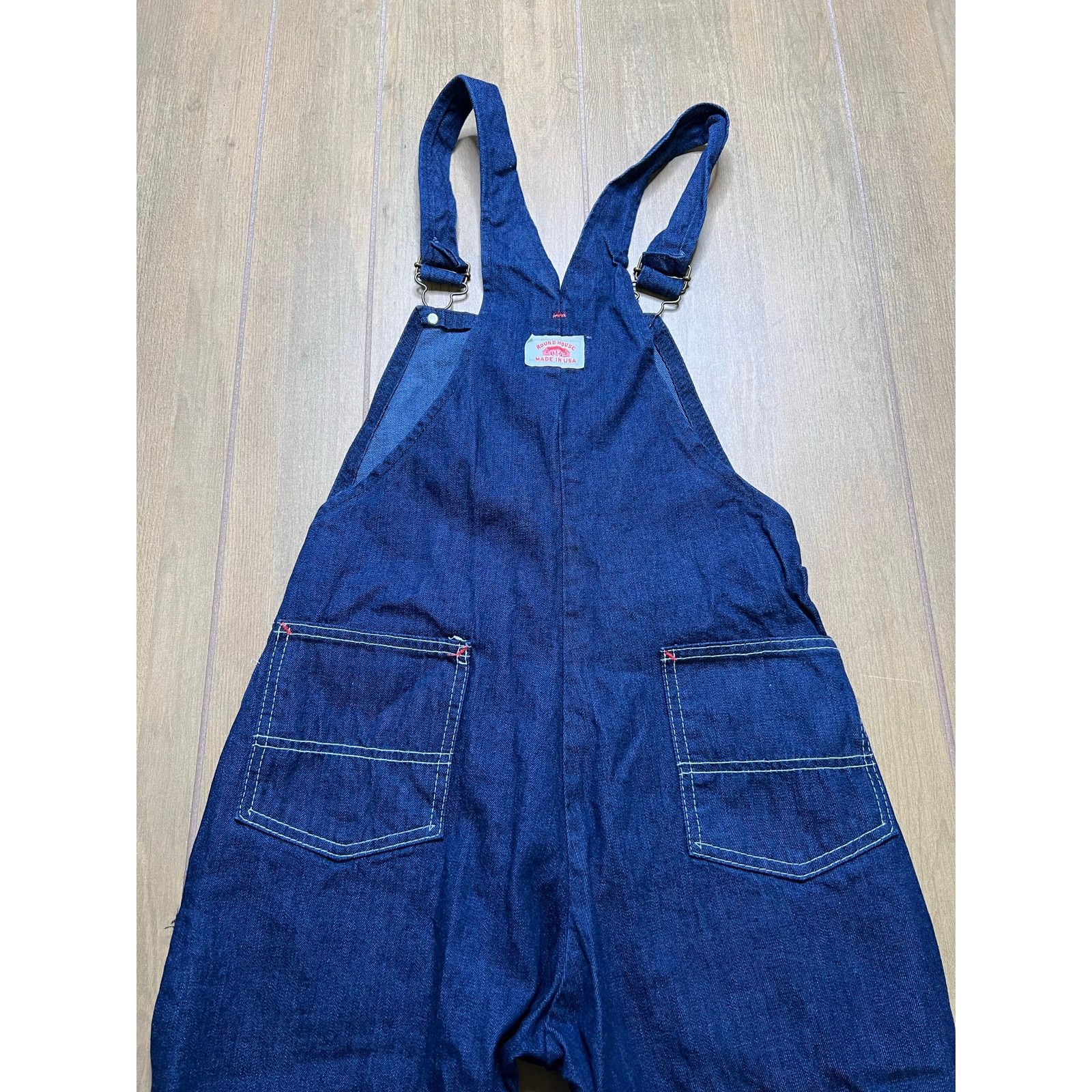 Vintage Vintage Round House Denim Overalls USA Cotton Bib Sz S/M Size US 30 / EU 46 - 11 Thumbnail