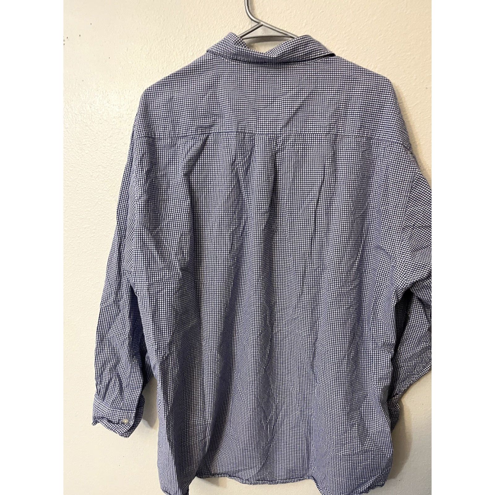 Brooks Brothers VINTAGE Brooks Brothers Relaxed Fit Shirt Mens Blue White Gingham Plaid Check XL Dress Shirt Size US XL / EU 56 / 4 - 3 Thumbnail