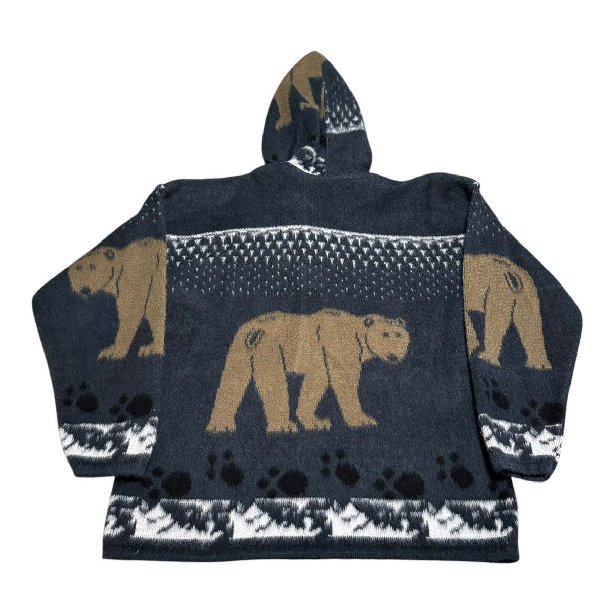Other Yarina Wool Bear Nature 1/4 Zip Hoodie Sweatshirt Adult L Size US L / EU 52-54 / 3 - 3 Thumbnail