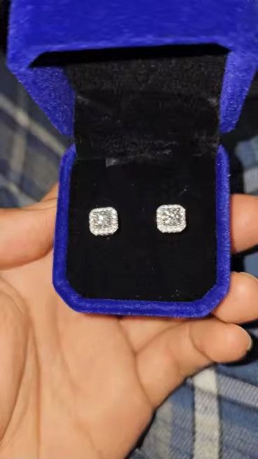 Jewelry Luxury 0.5 CTW Moissanite Stud Earrings | S925 Sterling Silv Size ONE SIZE - 1 Thumbnail